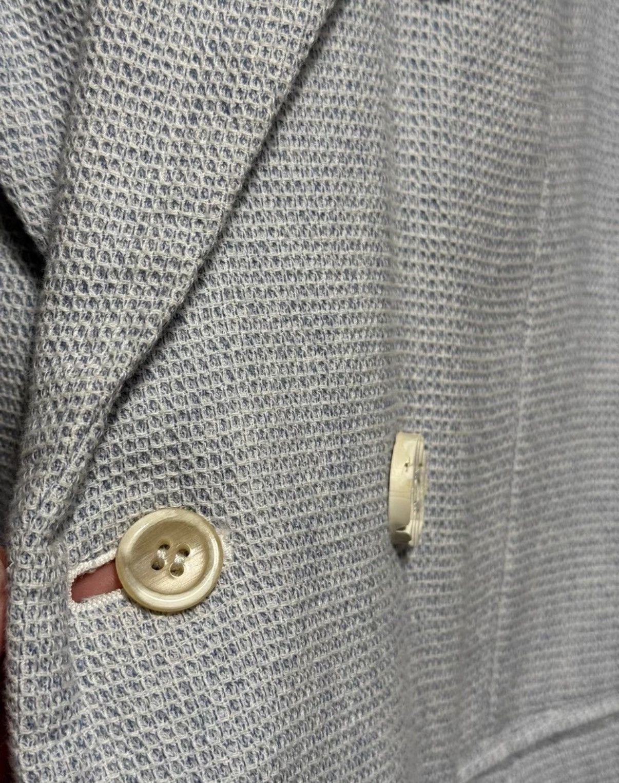 Comme des Garcons Blue Double-Breasted Light Jacket Size M Size US M / EU 48-50 / 2 - 5 Thumbnail