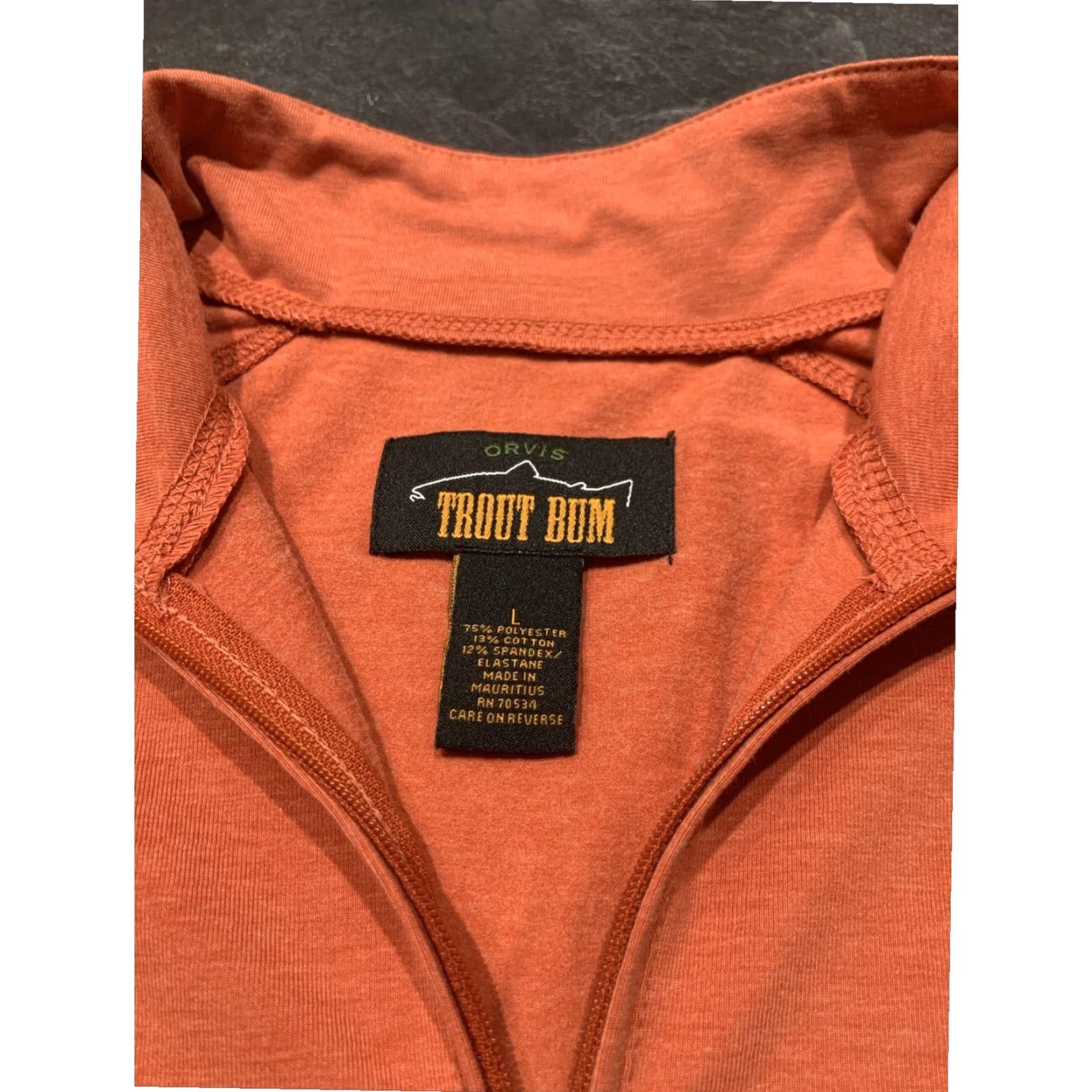 Orvis Orvis Trout Bum Long Sleeve Pullover Men's Large Coral Orange 1/4 Zip Size US L / EU 52-54 / 3 - 5 Thumbnail