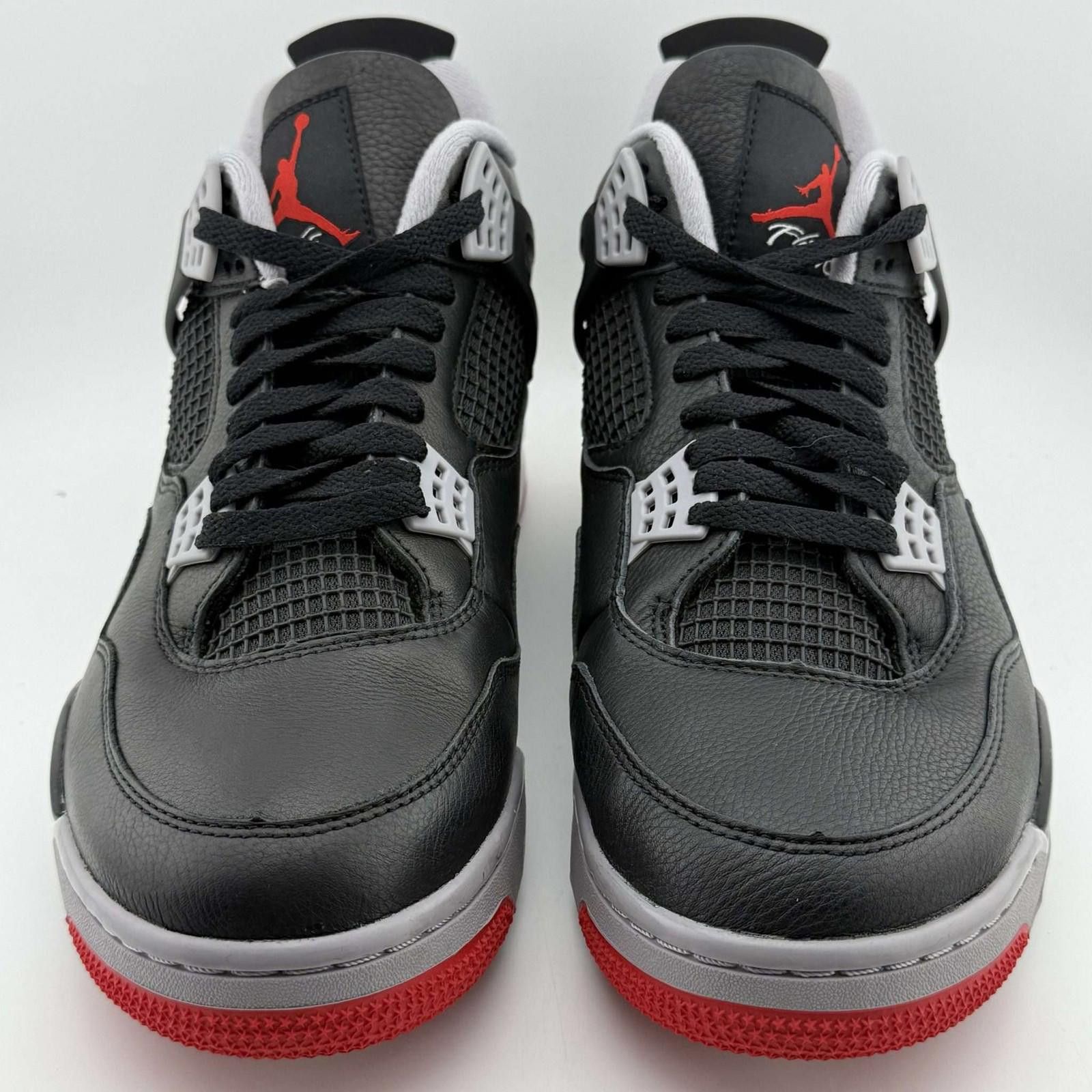 Nike Nike Air Jordan 4 Bred Reimagined Black/Red-Cement Grey 12.5 Size US 12.5 / EU 45-46 - 3 Thumbnail