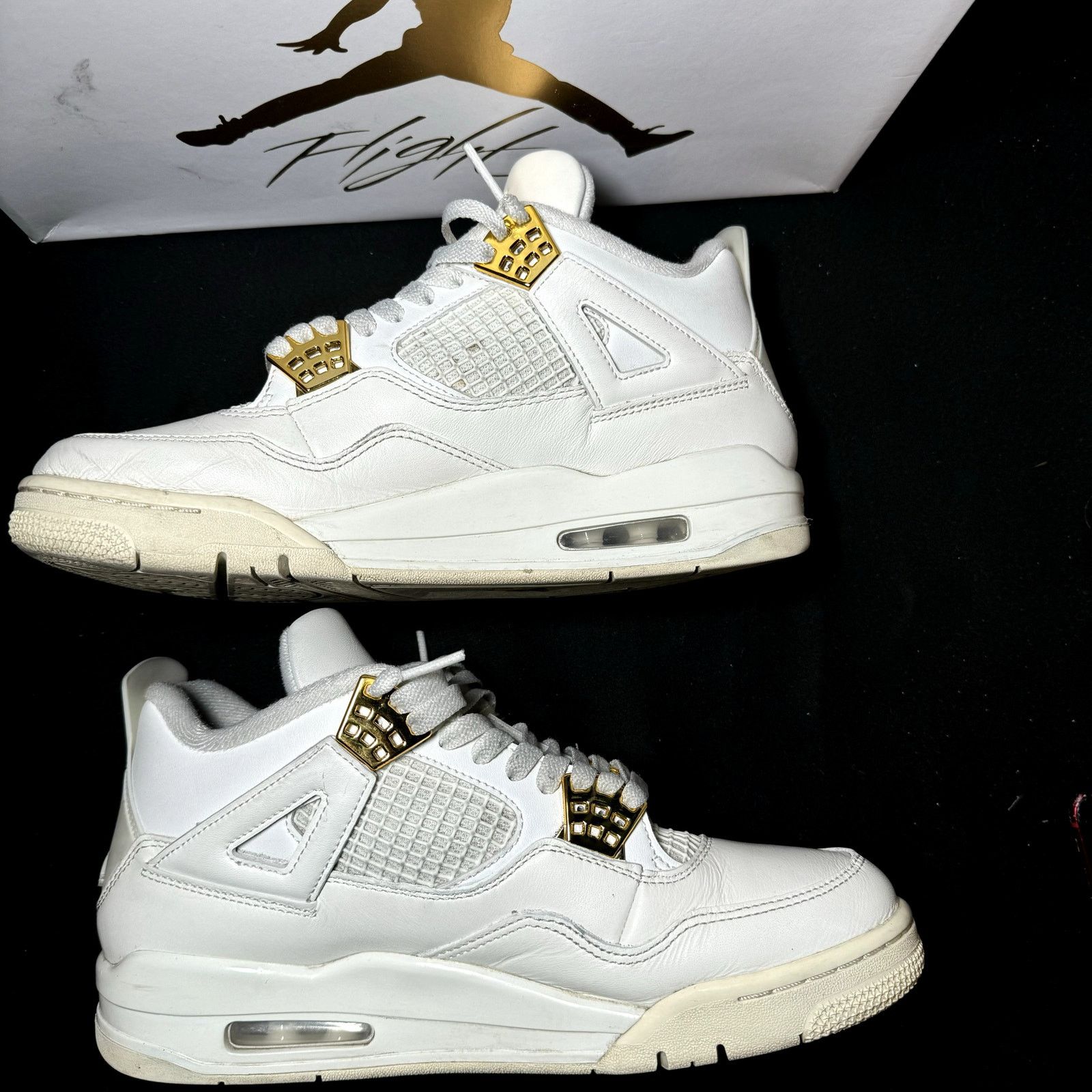 Jordan Brand × Nike Air Jordan 4 Retro Metallic Gold Women's Shoes - Size 9.5 Size US 9.5 / IT 39.5 - 3 Thumbnail