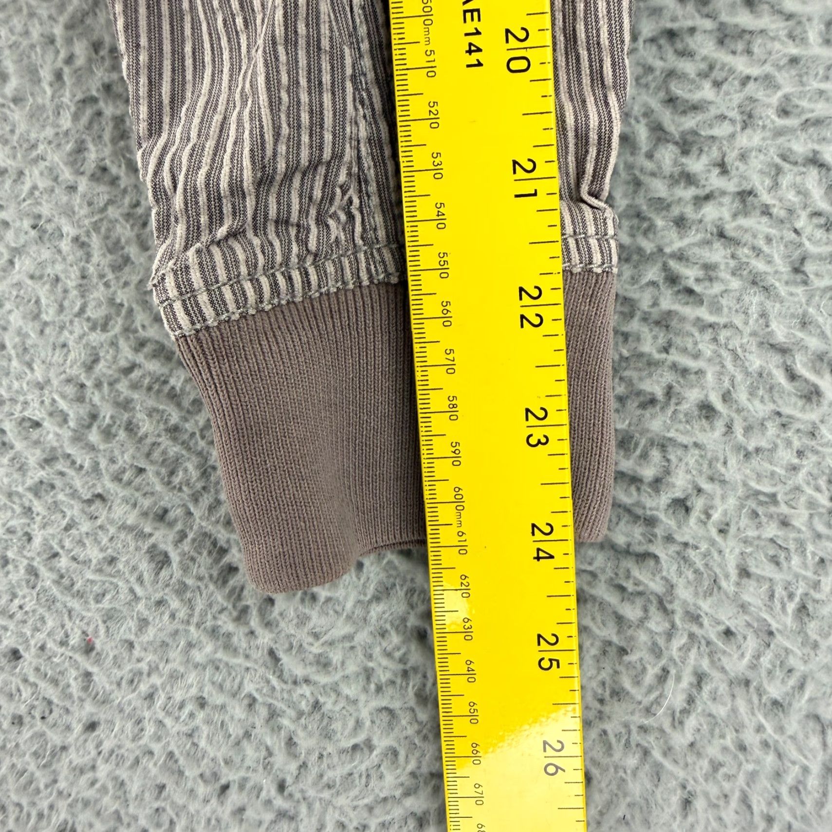 Vintage Vintage Triple 5 Soul Jacket Womens M Gray Striped Button Front Mock Neck Jacket Size M / US 6-8 / IT 42-44 - 7 Thumbnail