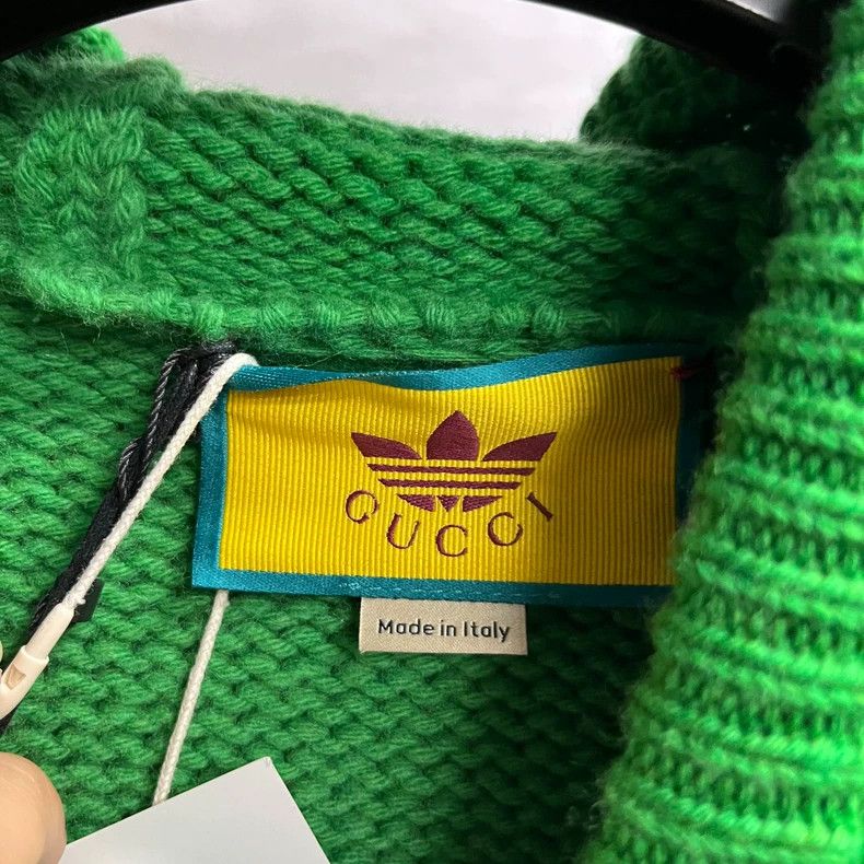 Gucci Gucci Adidas green knitted logo hooded sweatshirt 2501-Next Size US S / EU 44-46 / 1 - 2 Thumbnail