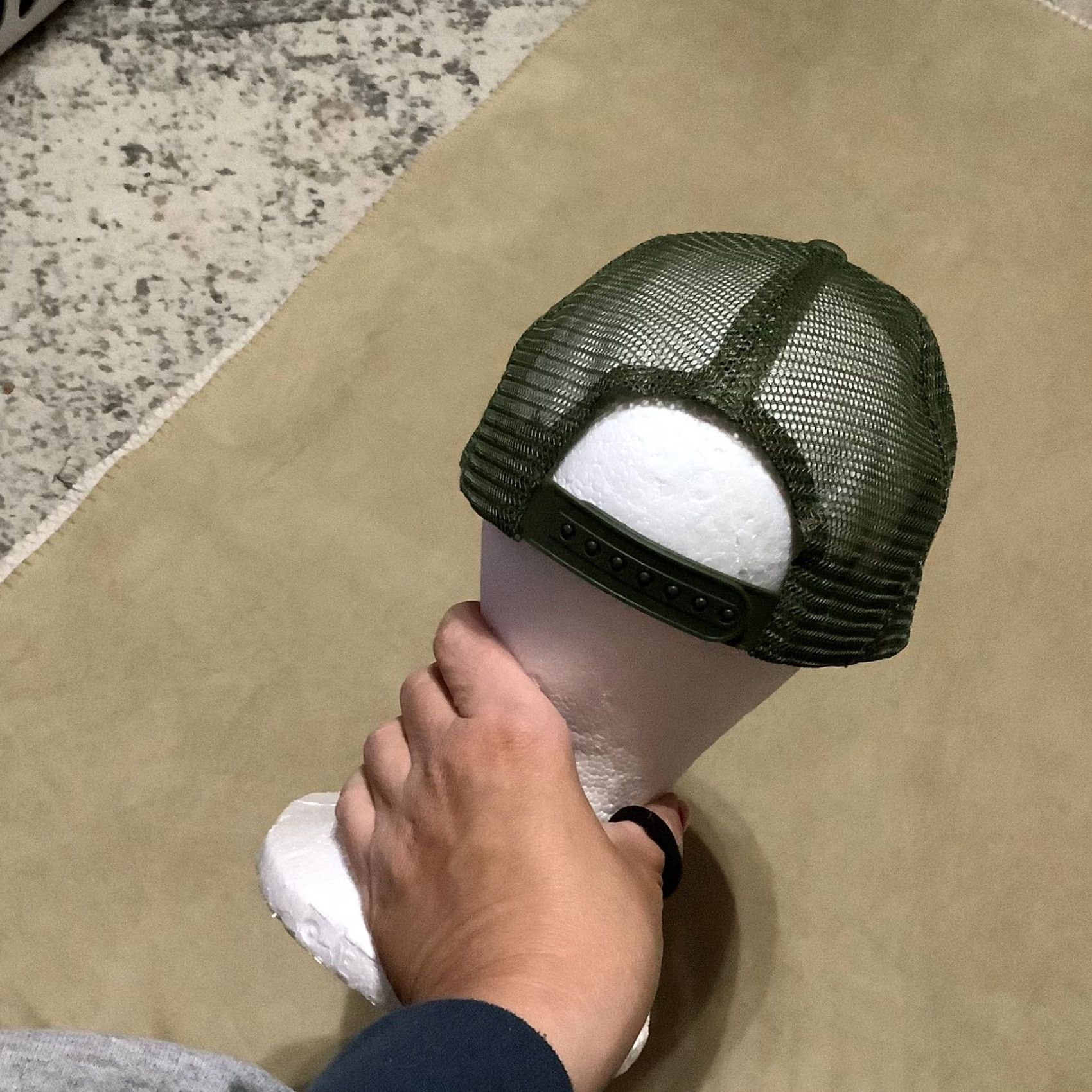 Vintage OKC Comets Army Green Trucker Hat Adult One Size Adjustable Men Green Hat Size ONE SIZE - 3 Thumbnail