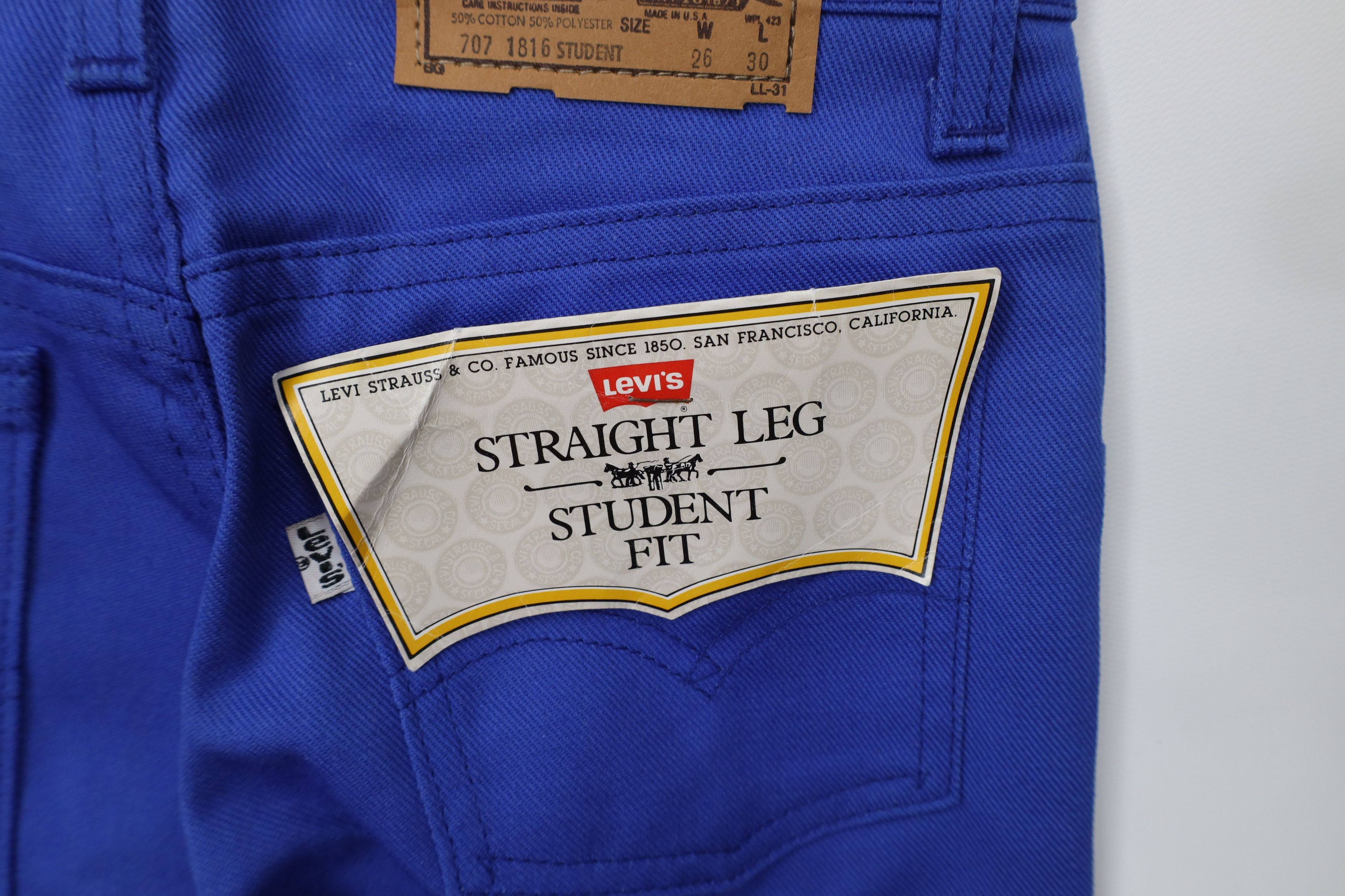 Levi's Deadstock Vintage 80s Levis Student Fit Straight Leg Jeans Size 26" / US 2 / IT 38 - 12 Thumbnail