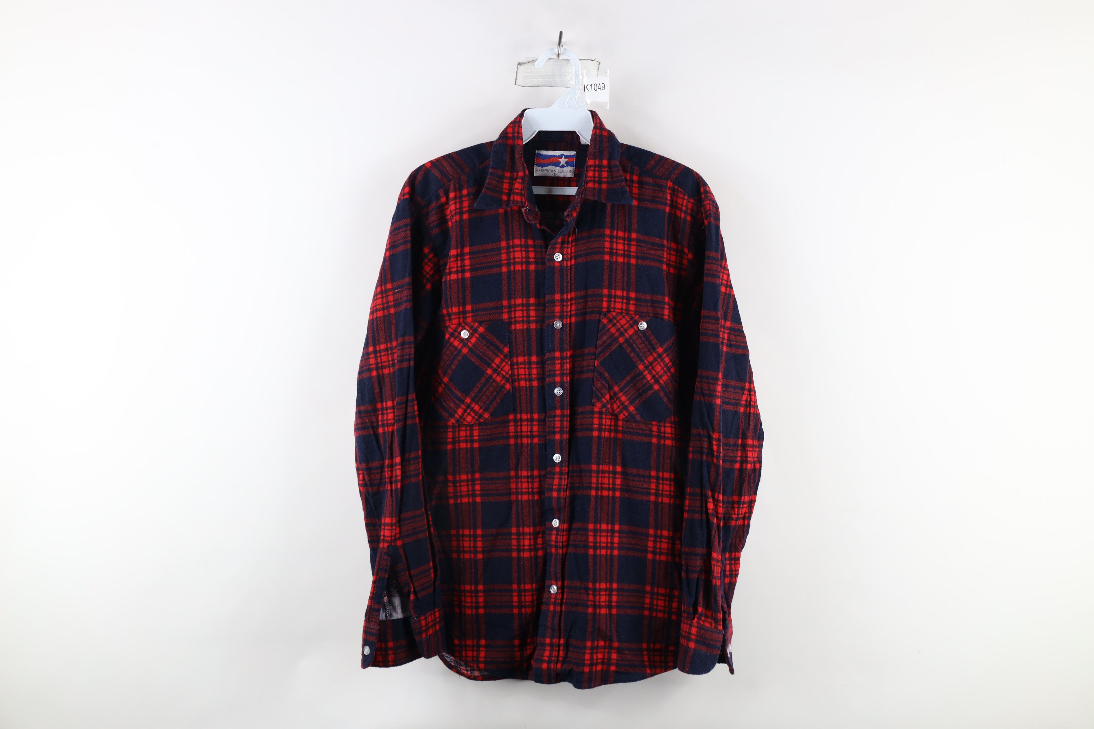Vintage Vintage 70s Streetwear Collared Button Shirt Plaid USA Size US S / EU 44-46 / 1 - 1 Thumbnail