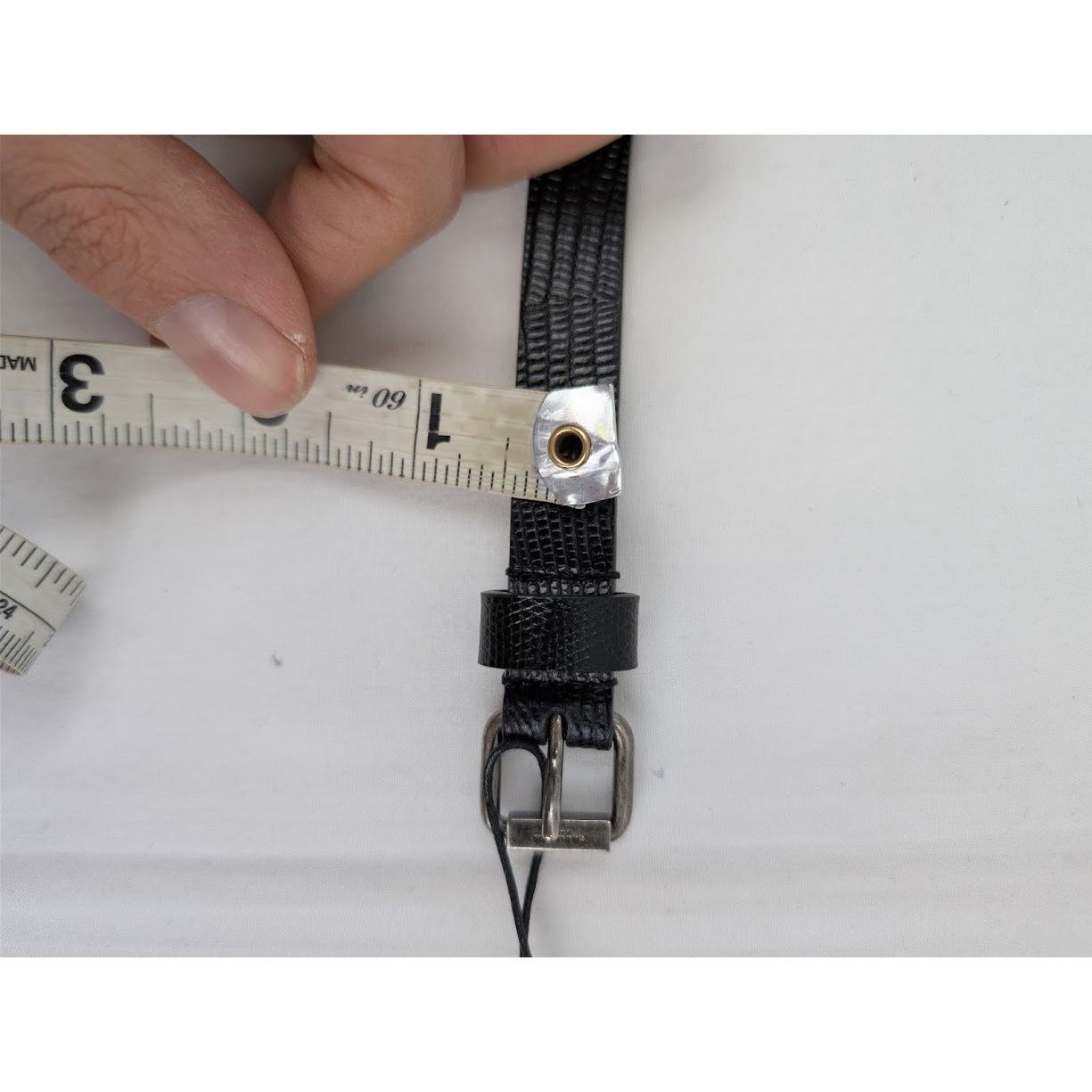 Saint Laurent Paris o1rshd1 Size: 100cm / Belt in Black Size 40 - 11 Thumbnail