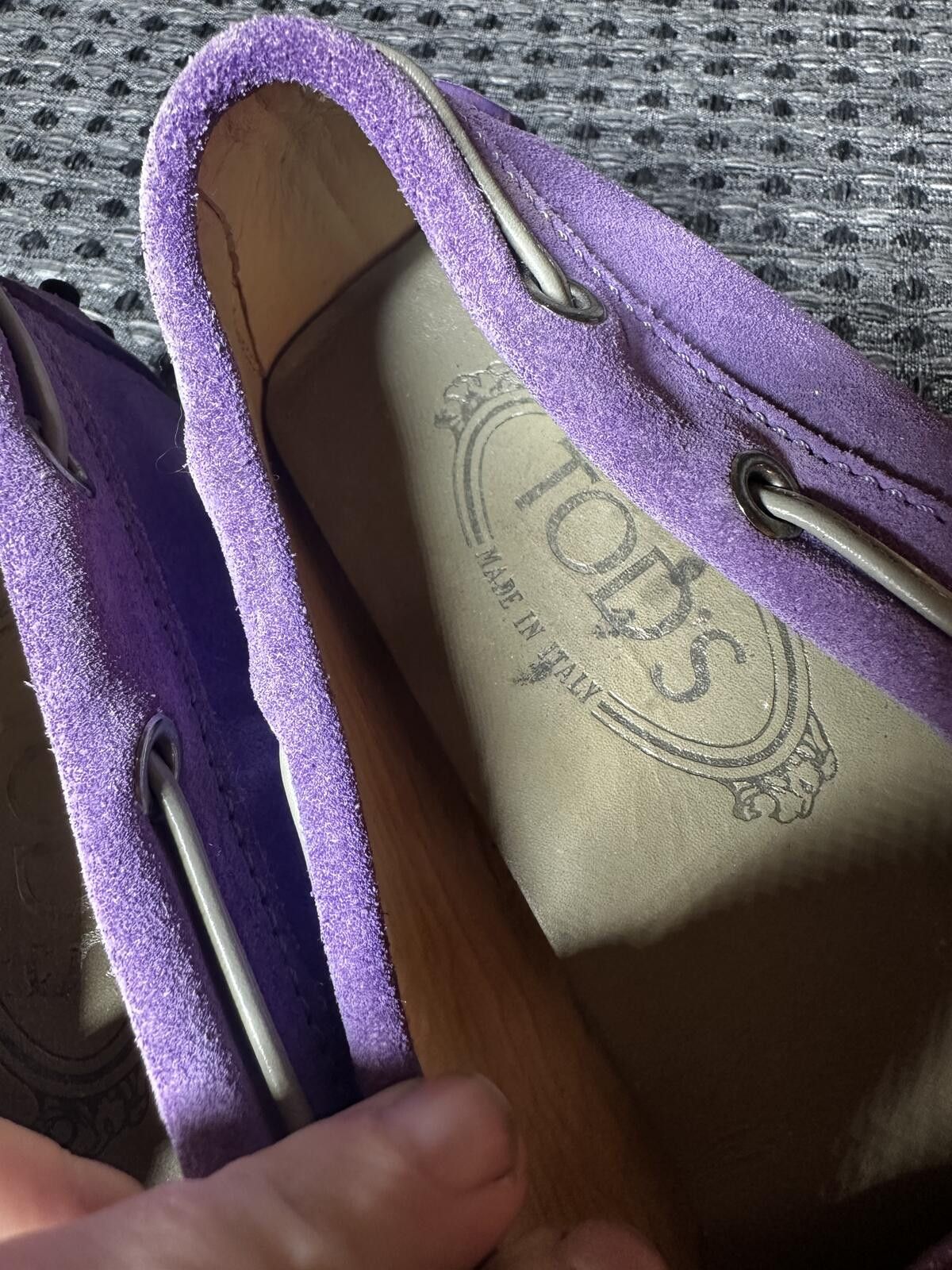 Tod's Tod's Purple Suede Moccasin Loafers Size US 8 / IT 38 - 3 Thumbnail