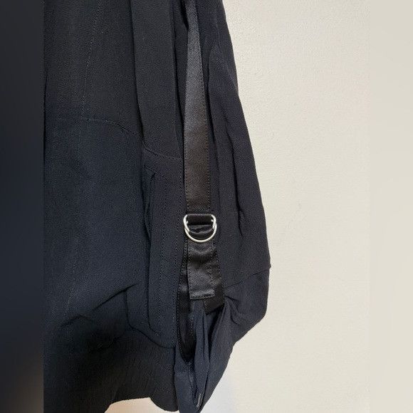 Vince Vince Black Button-Front Jacket w Satin Trim & D-Ring Sz S Size S / US 4 / IT 40 - 5 Thumbnail