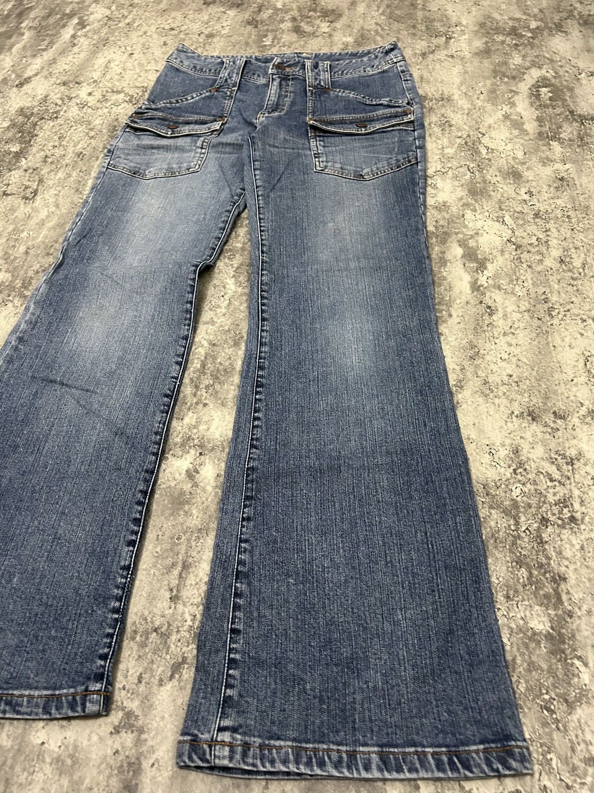 If Six Was Nine × Japanese Brand × Le Grande Bleu (L.G.B.) Vintage Alpha Cubic Pocket Flare Jeans Size US 28 / EU 44 - 4 Thumbnail