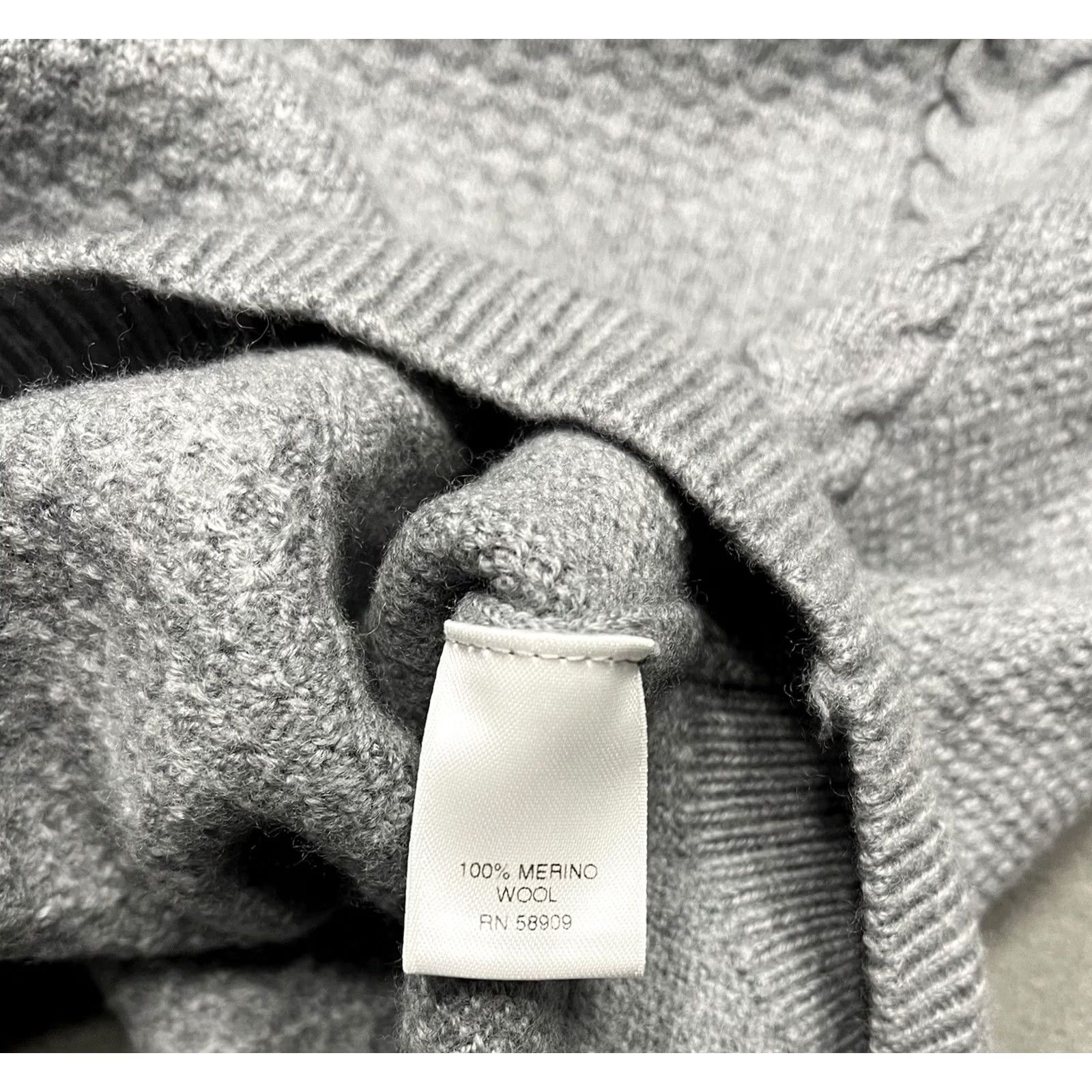 Murano Murano Womens Sweater V-Neck Pullover Wool Size L Gray Regular Long Sleeve Size L / US 10 / IT 46 - 7 Thumbnail