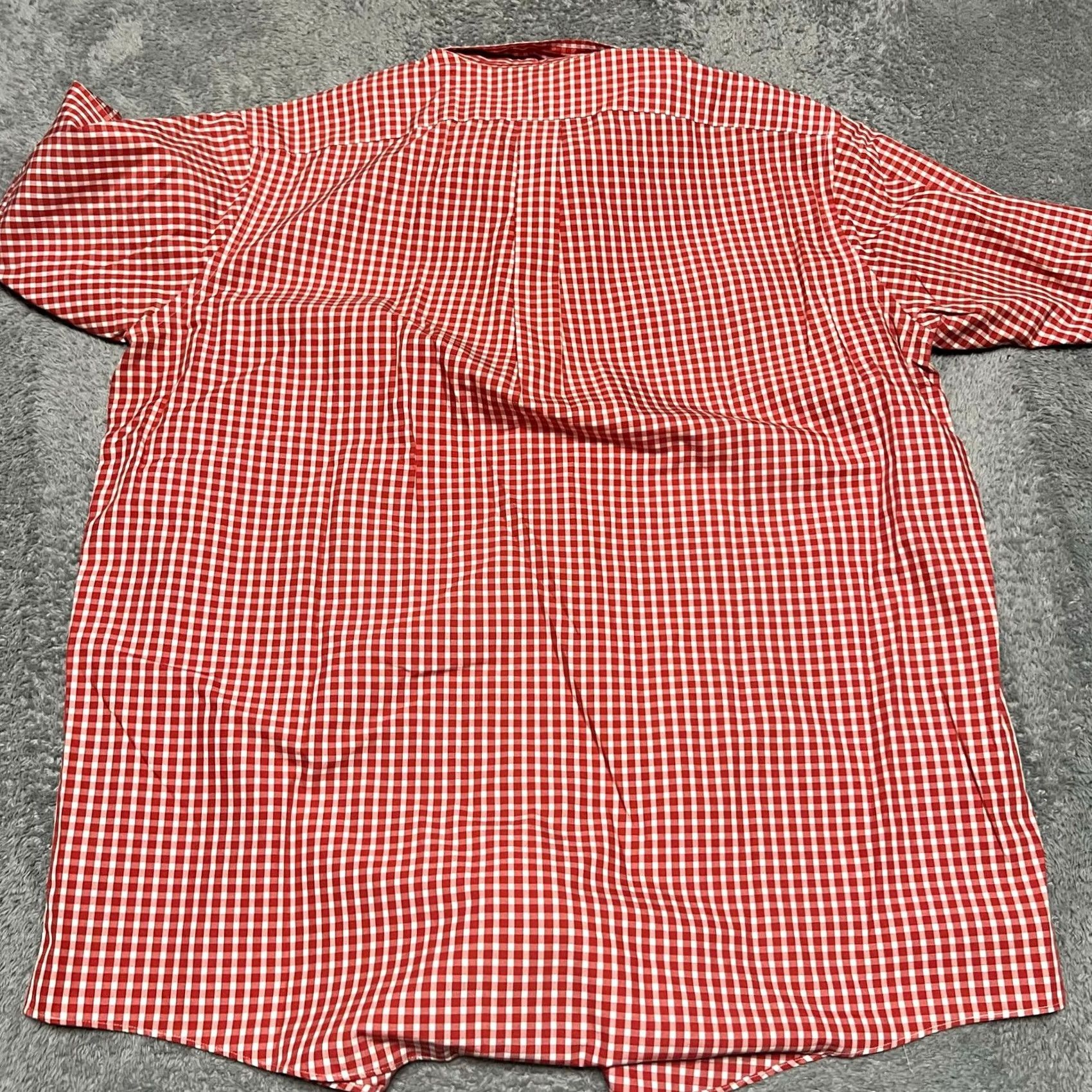 Vintage LL Bean Shirt Mens XL Tall Check Plaid Short Sleeve Button Red Mens Big & Tall XLT Shirt Red Size US XL / EU 56 / 4 - 3 Thumbnail