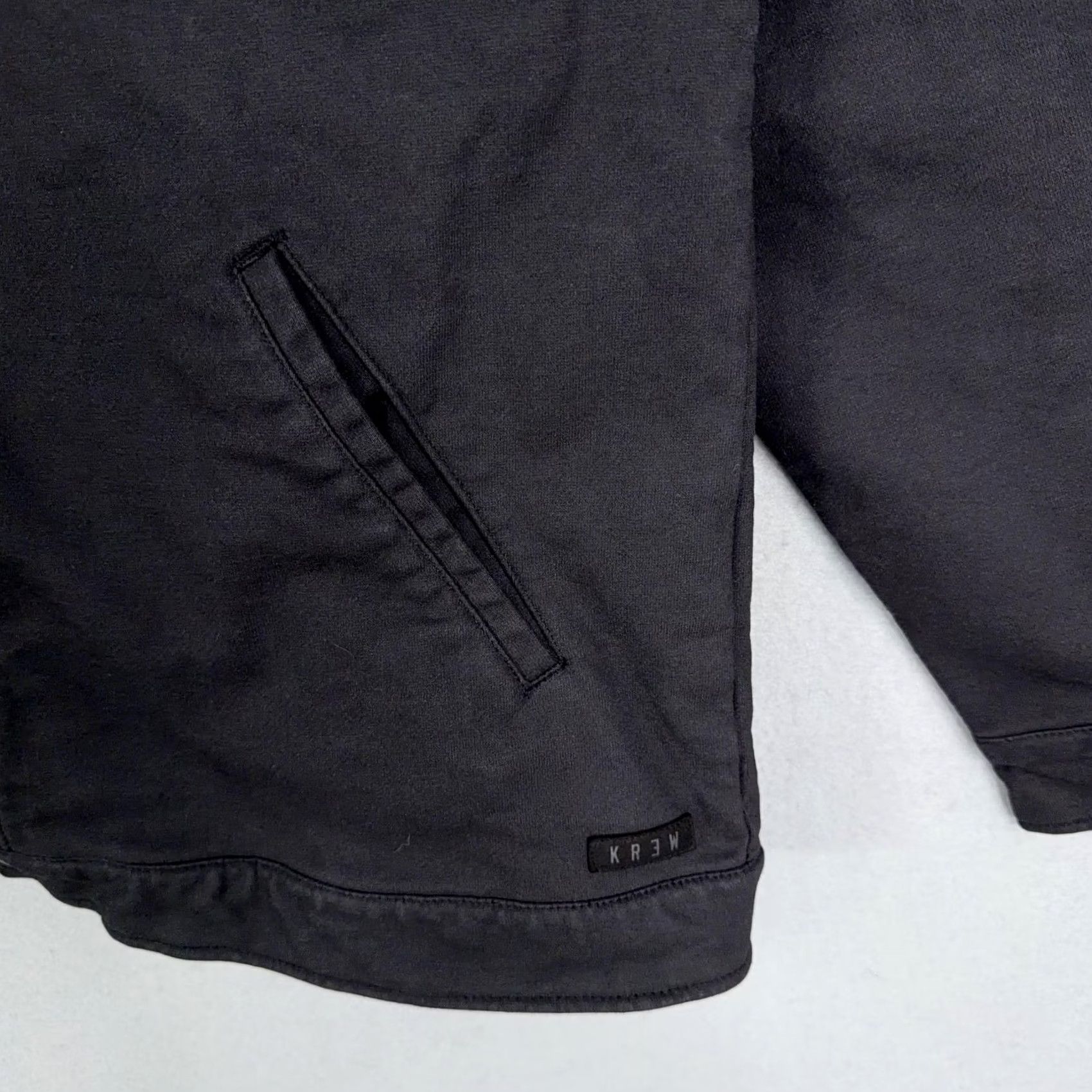 Vintage KR3W Jacket Mens XL Black Canvas Bomber Snap Front Lined Pockets Workwear Varsity No. Eleven Mens XL Size US XL / EU 56 / 4 - 3 Thumbnail