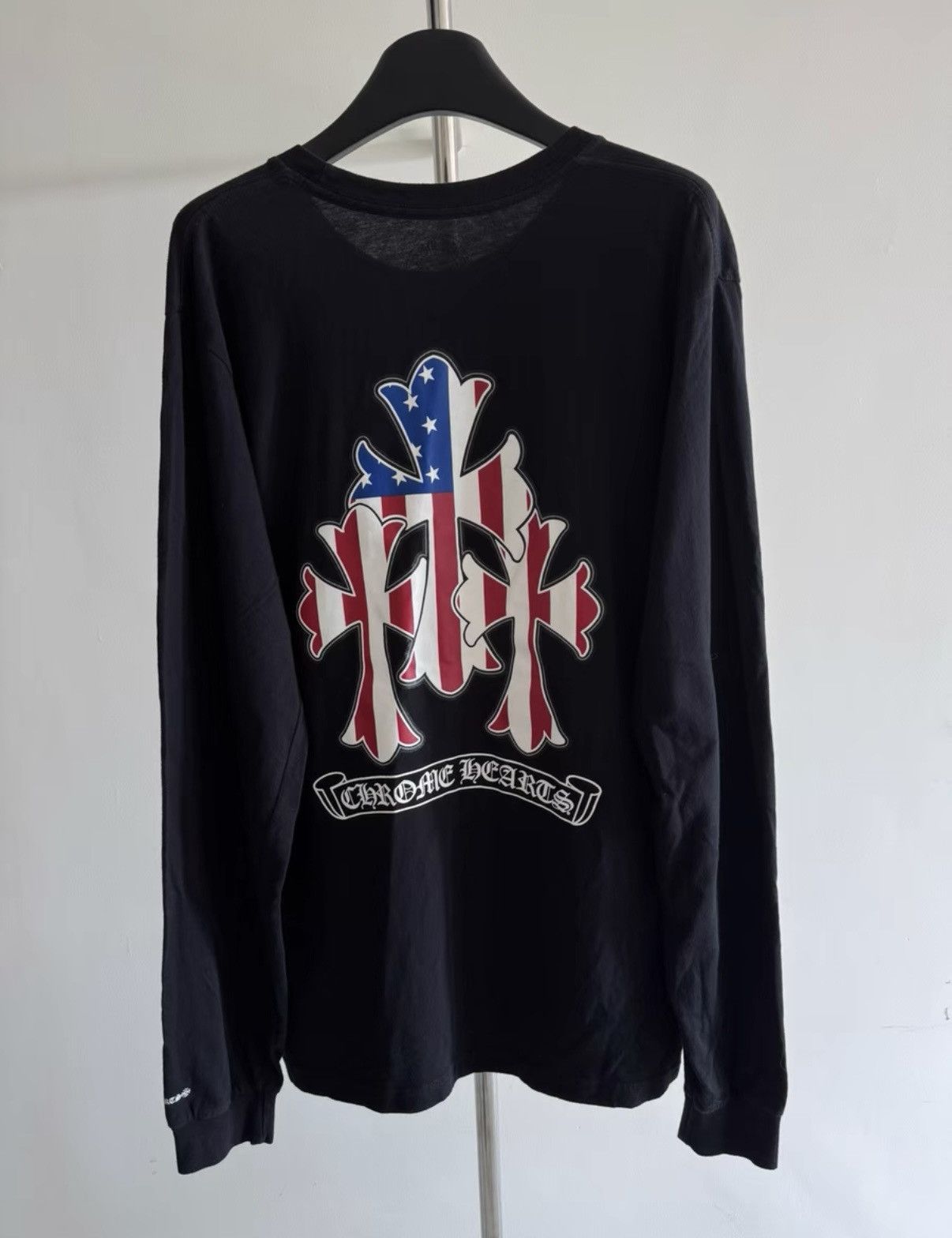 Chrome Hearts Flag & Thirty Cross Long Sleeve Tee
