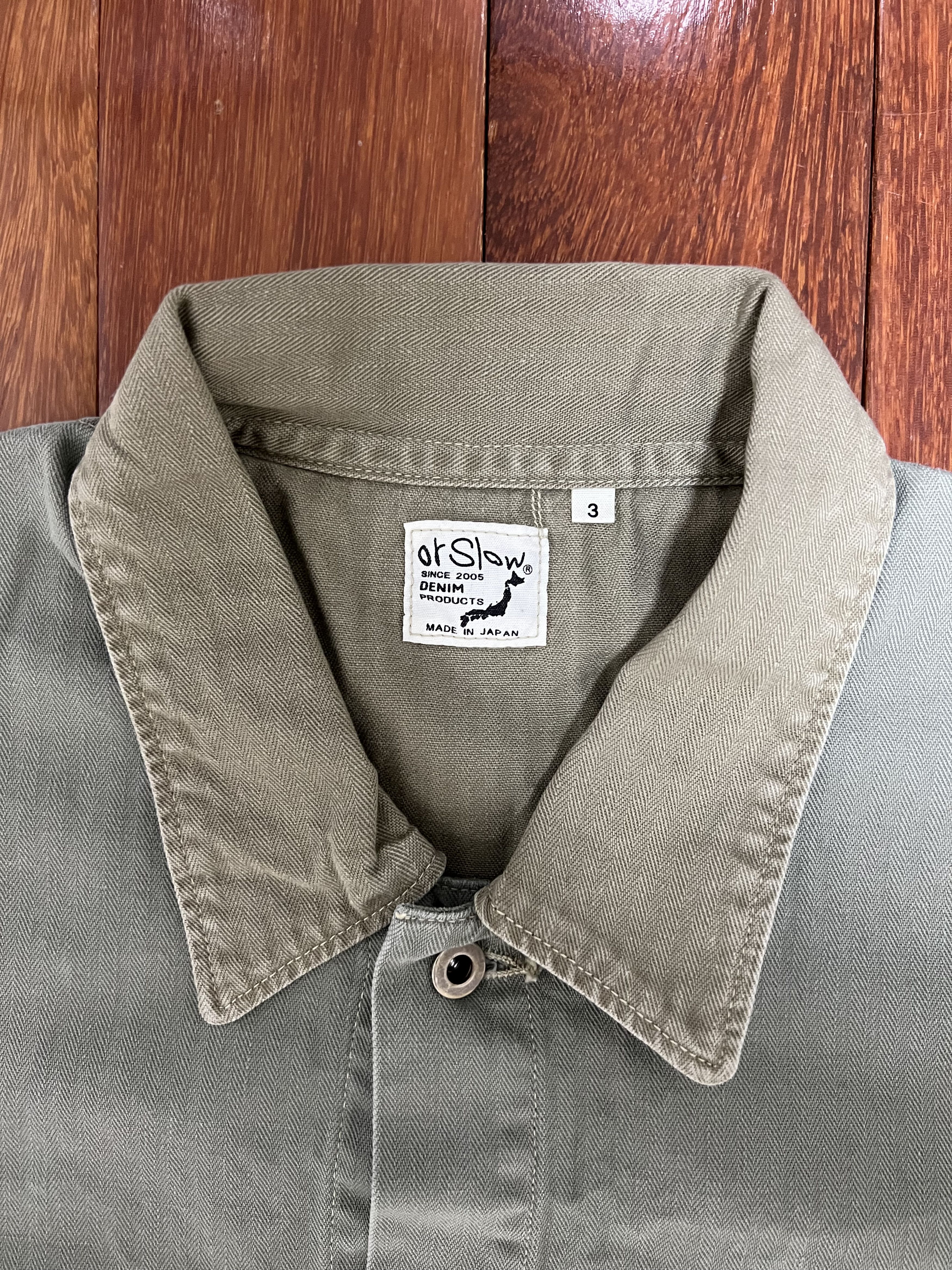 Orslow 💚 Orslow Herringbone Utility Coverall Jacket Green NEW Size US L / EU 52-54 / 3 - 12 Thumbnail
