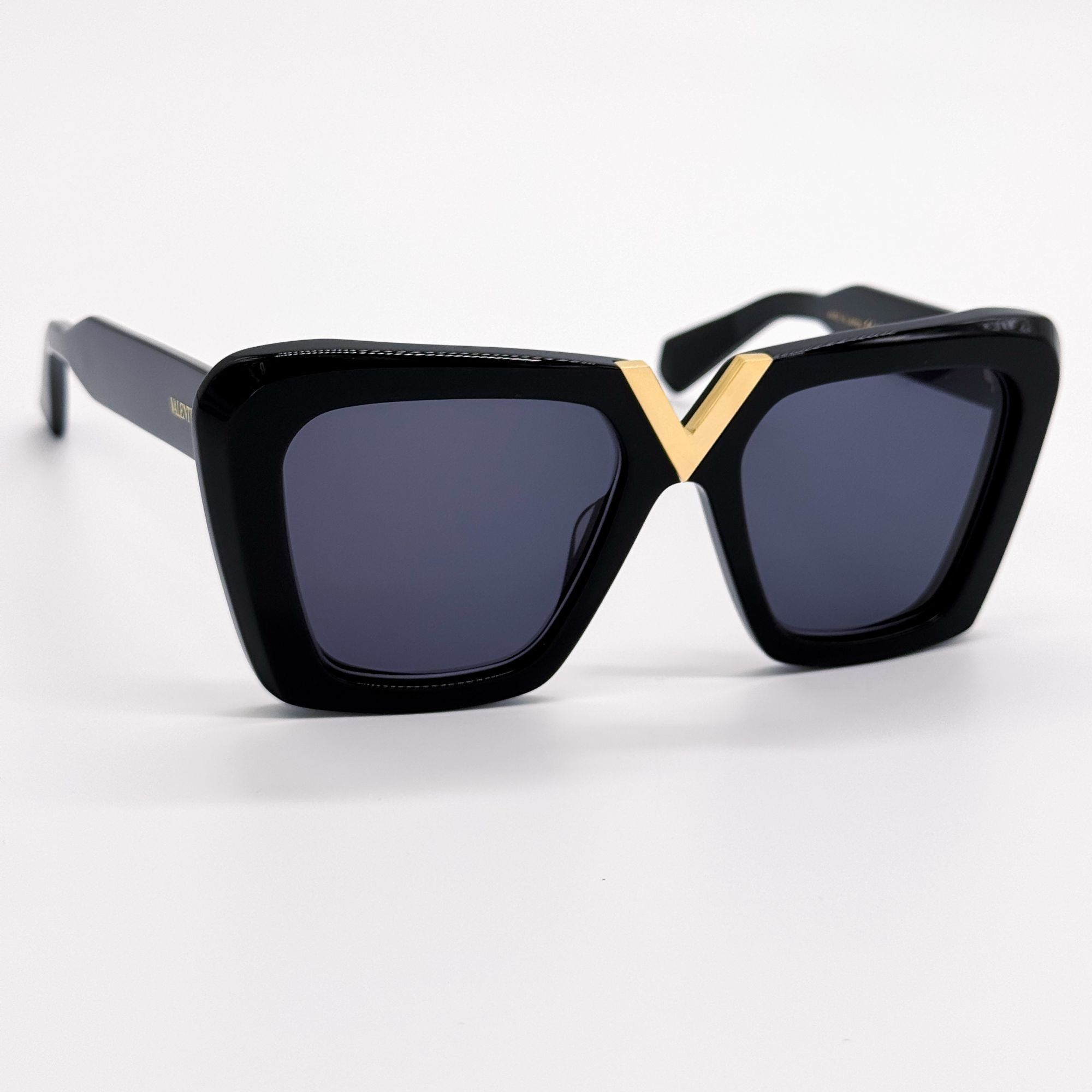 Valentino NEW VALENTINO SUNGLASSES WOMEN BLACK V-GOLD-II VLS-161A Size ONE SIZE - 4 Thumbnail