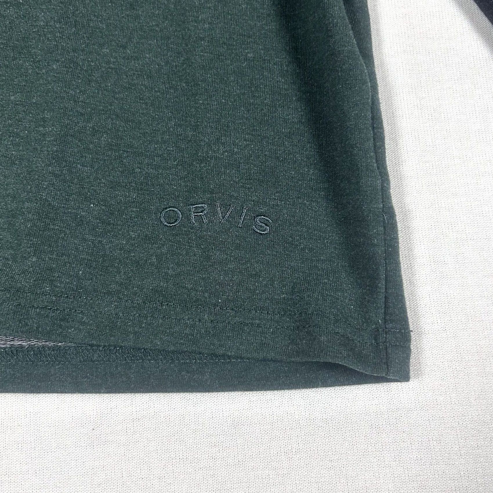 Orvis Orvis Men’s Long Sleeve Crew Neck T-Shirt Two Tone Green Gray Size M Size US M / EU 48-50 / 2 - 6 Thumbnail