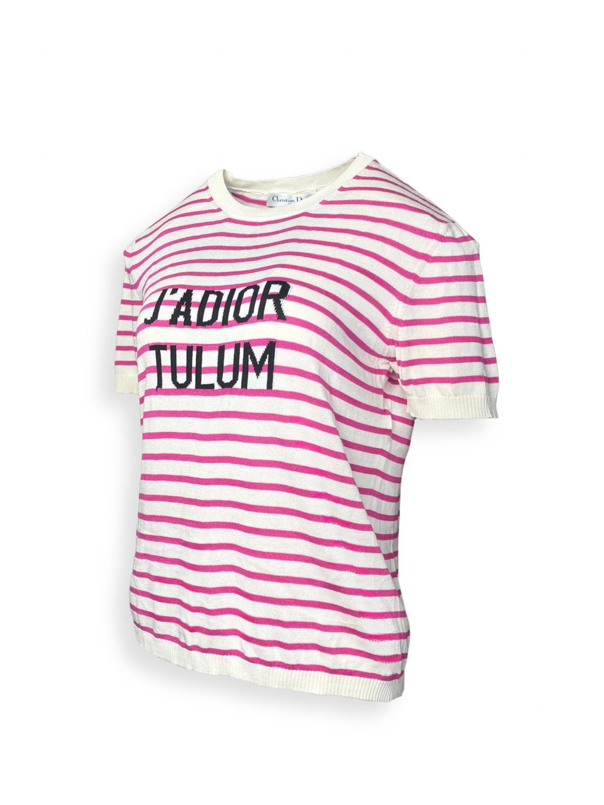 Dior Christian Dior Striped Knit Top Dior J’adore Tulum Size L / US 10 / IT 46 - 5 Thumbnail