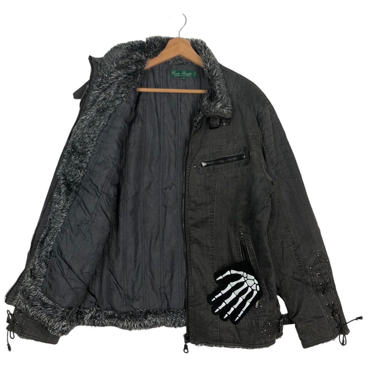 Japanese Brand 🔥RARE BIKER JACKET CREATE BAREFOOT JACKET BONDAGE DESIGN Size US L / EU 52-54 / 3 - 8 Thumbnail