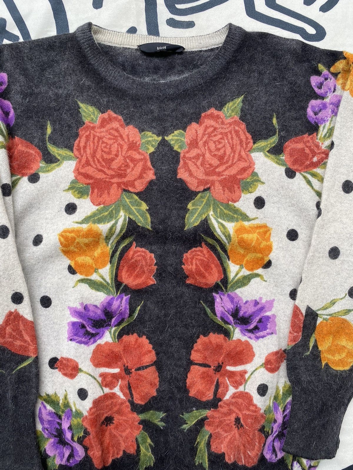 Comme des Garcons Tricot Comme des Garcons Wool Flower Sweatshirt Size US M / EU 48-50 / 2 - 3 Thumbnail
