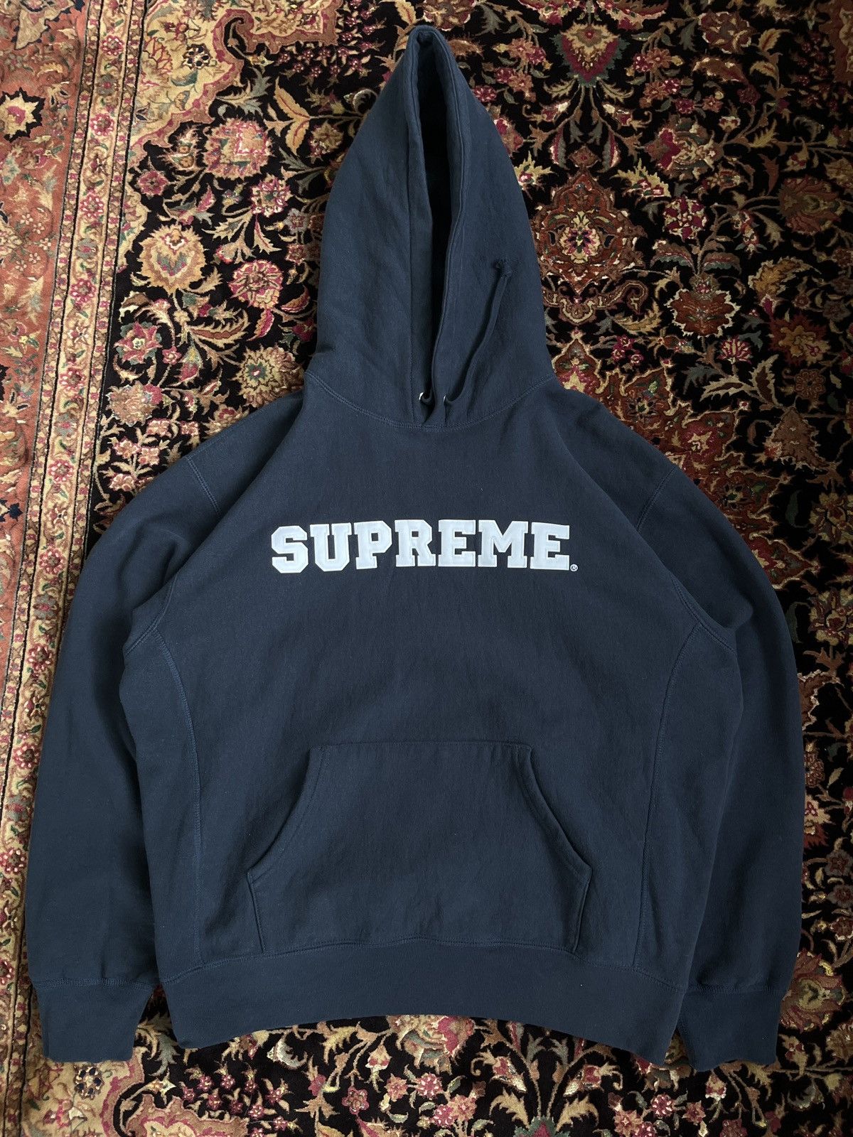 Supreme Collegiate Hoodie FW23 Navy M
