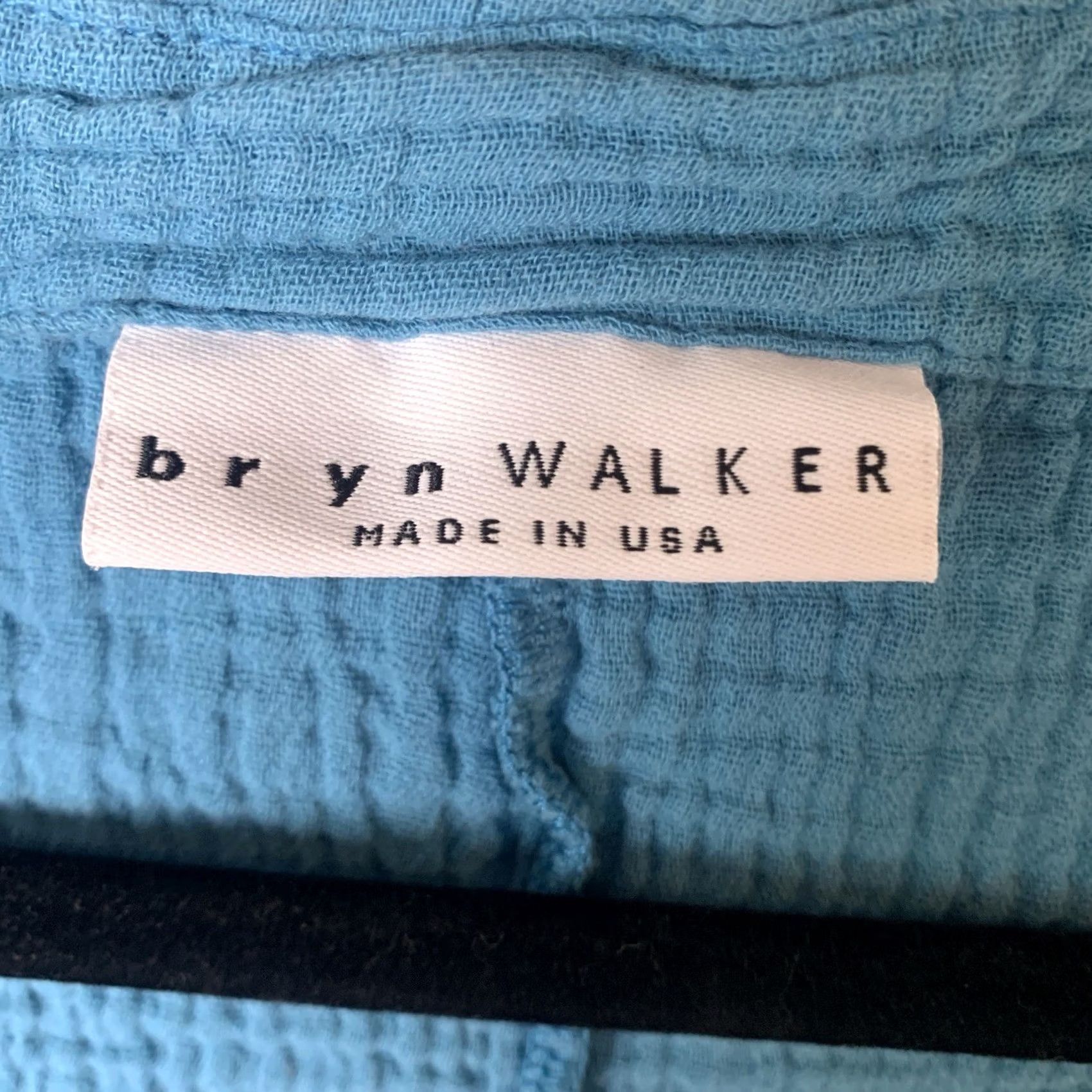 Bell Bryn Walker Top Women Medium Blue Texture Gauzy 3/4 Bell Slv Preppy Career USA Size M / US 6-8 / IT 42-44 - 3 Thumbnail