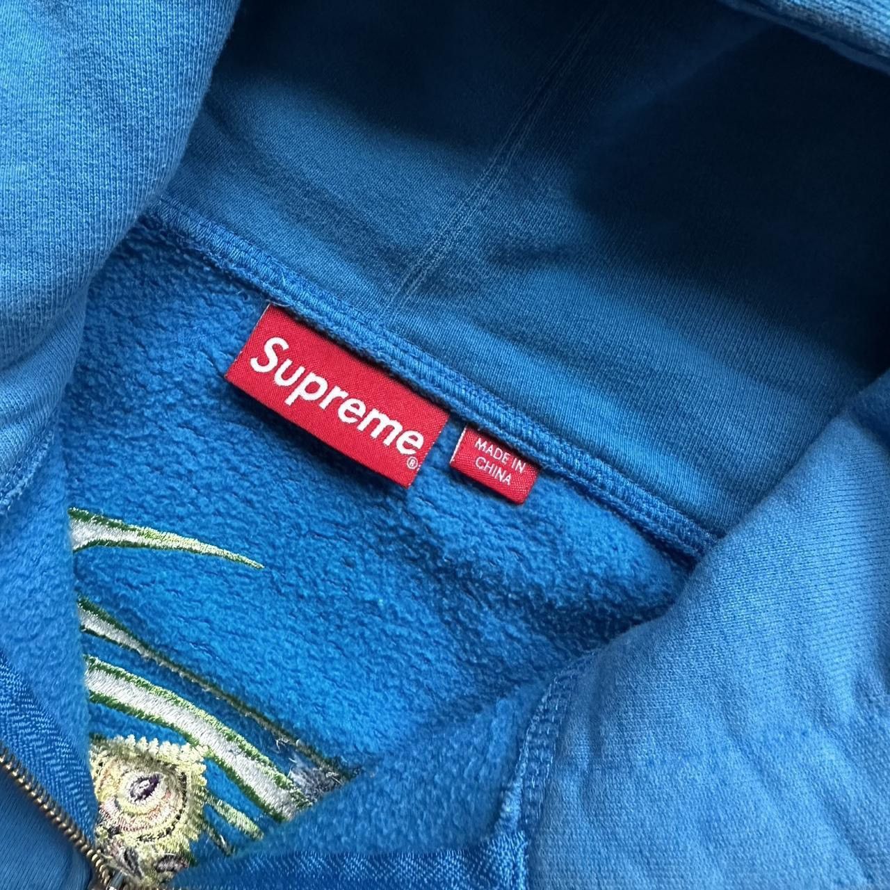 Supreme Supreme Indian Lakshmi Baby Blue Zip-Up Hoodie Size US M / EU 48-50 / 2 - 7 Thumbnail
