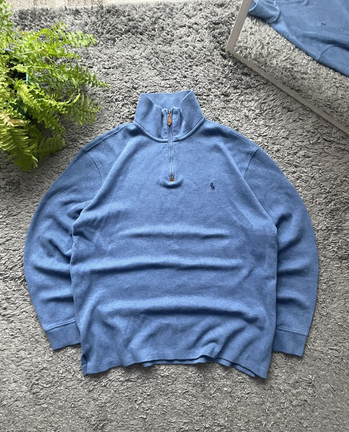 Polo Ralph Lauren × Vintage 00s Polo Ralph Lauren 1/3 Zip Sweatshirt Streetwear Luxury Size US M / EU 48-50 / 2 - 1 Thumbnail