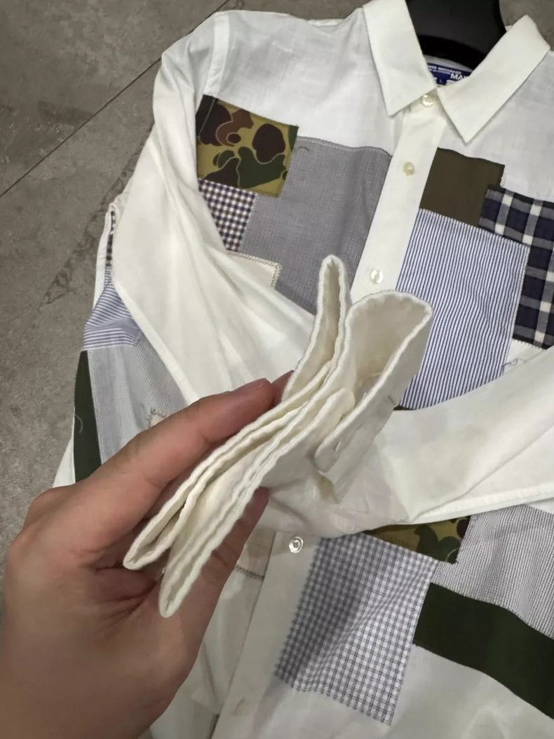 Junya Watanabe Junya Watanabe White Patchwork Shirt L Size US L / EU 52-54 / 3 - 5 Thumbnail