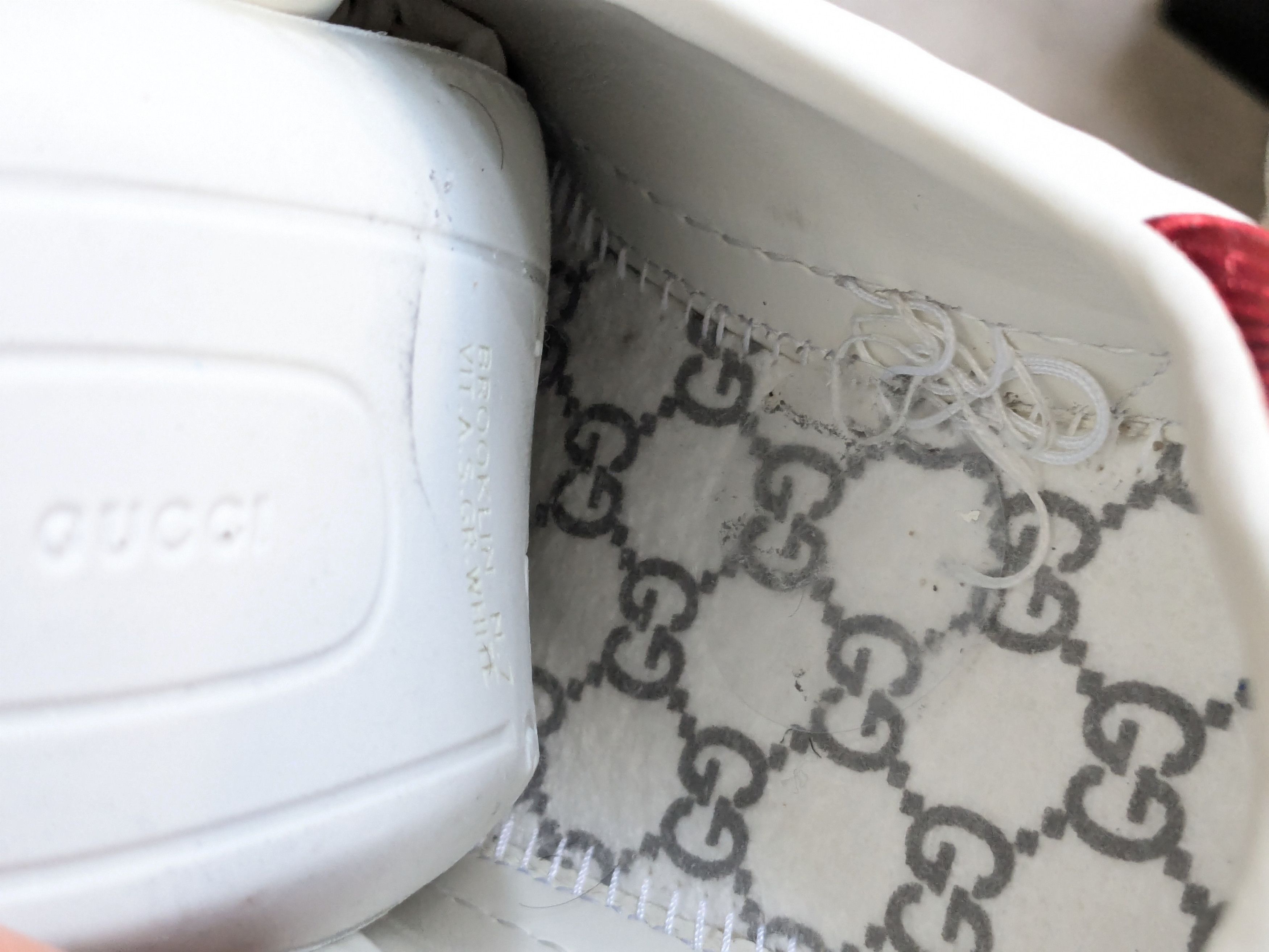 Gucci Gucci Ace White Bee Leather 8 Low Tops Web Elastic Size US 8 / EU 41 - 6 Thumbnail