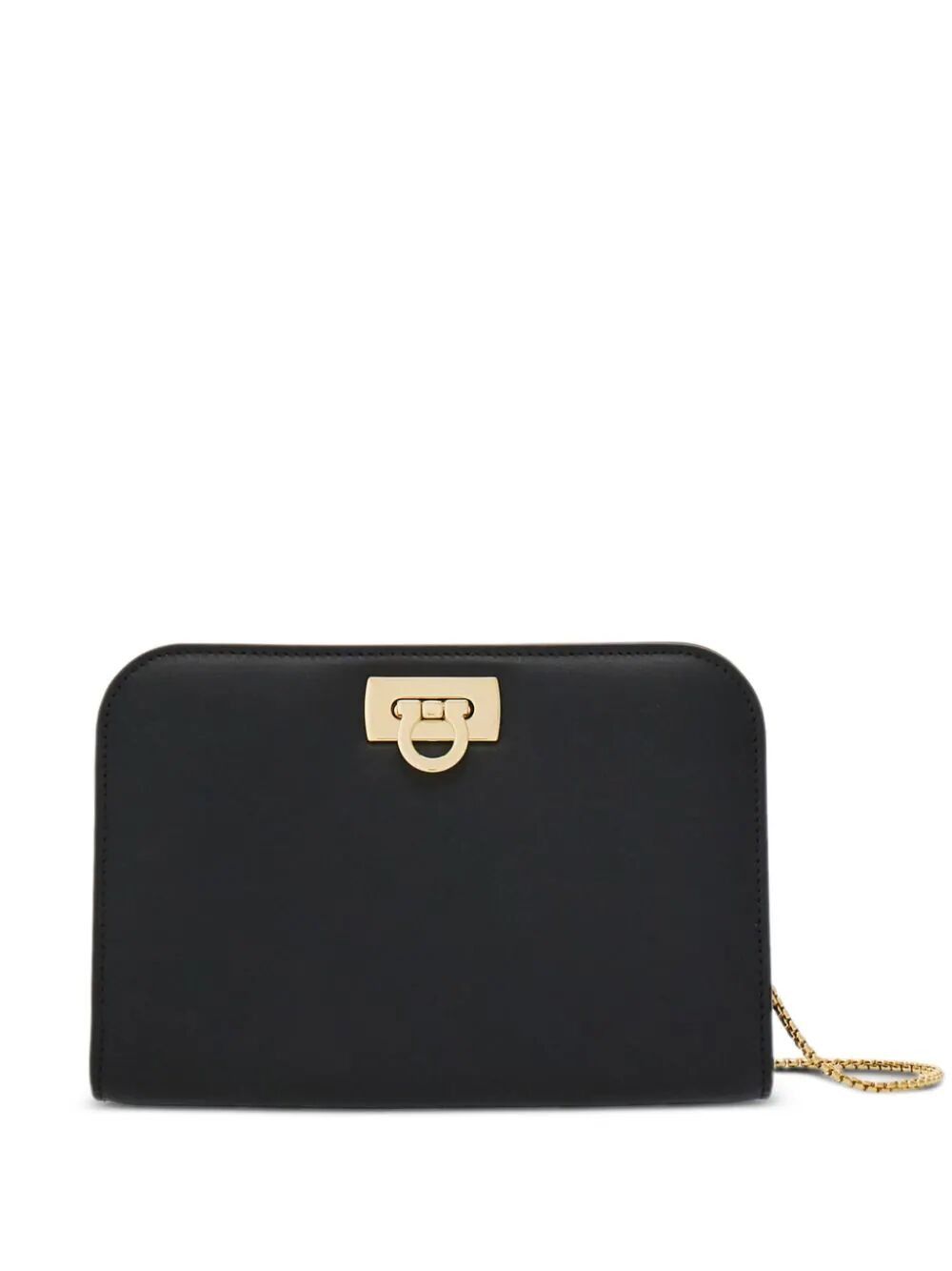 image of Salvatore Ferragamo Diana Mini Clutch in Black, Women's