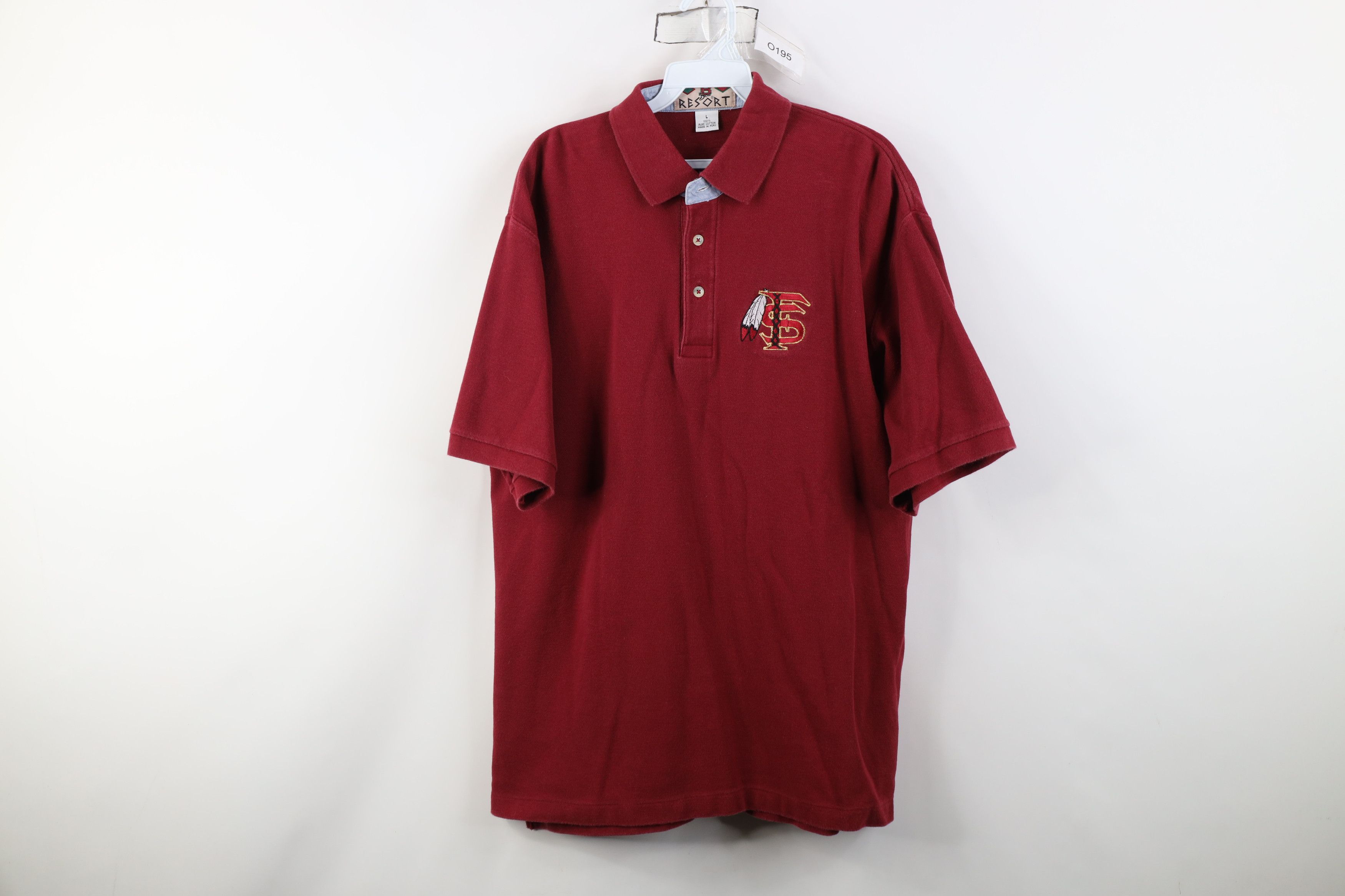 Vintage Vintage 90s Florida State University Golf Polo Shirt Red Size US L / EU 52-54 / 3 - 1 Thumbnail