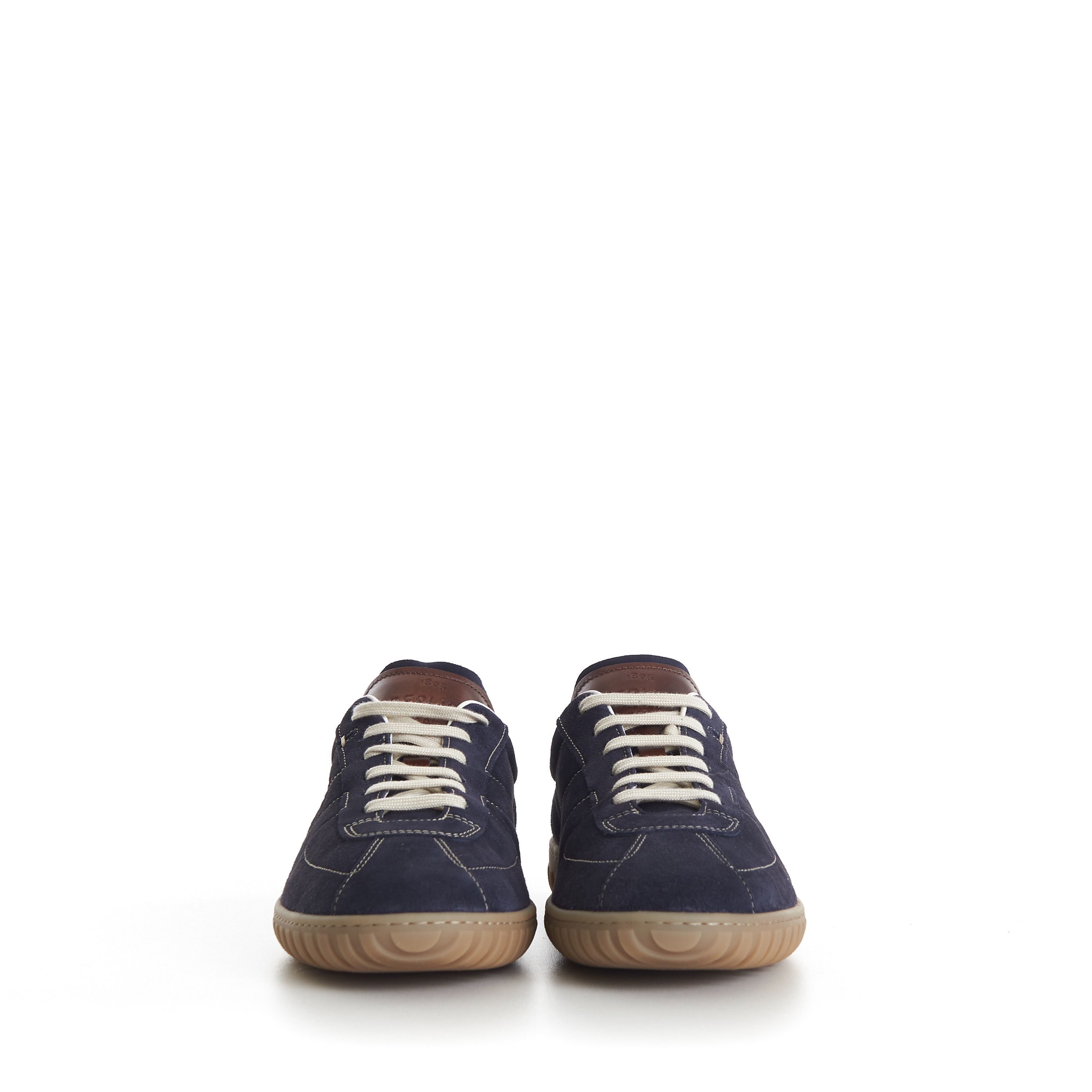 Berluti Navy Trainer Suede Sneaker - Scritto, Patina Leather Heel Size US 7 / EU 40 - 3 Thumbnail