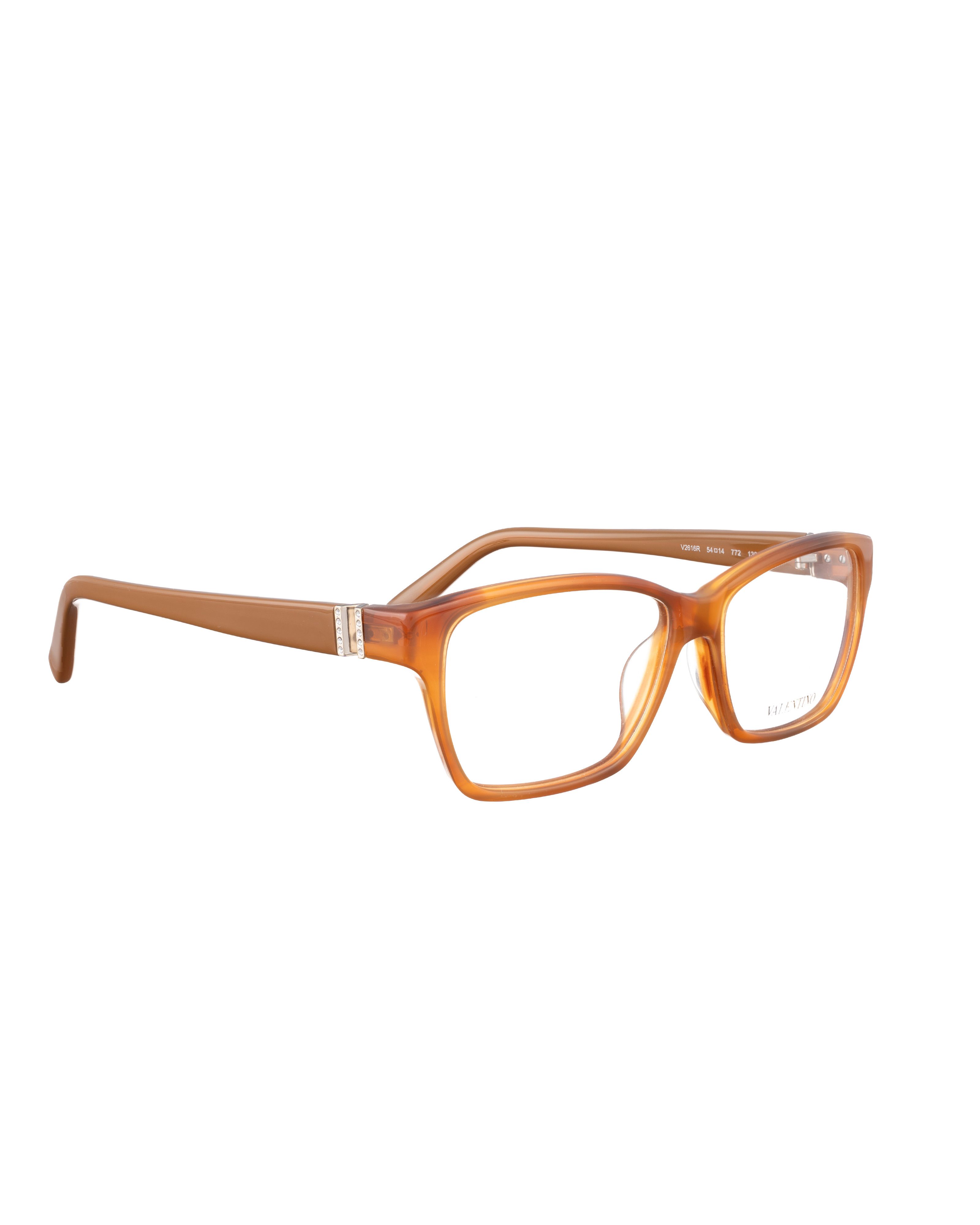 Valentino Valentino 00s Brown Caramel Plastic Glasses Size ONE SIZE - 2 Thumbnail