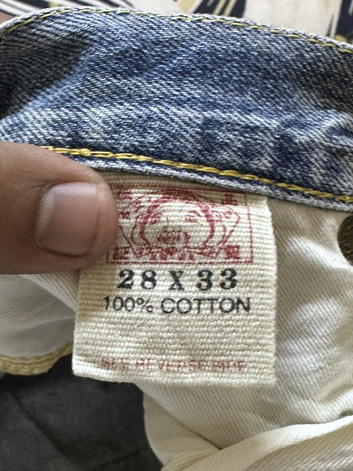 Evisu Vintage Evisu Donna Osaka Selvedge Faded Distressed Denim Size US 29 - 10 Thumbnail