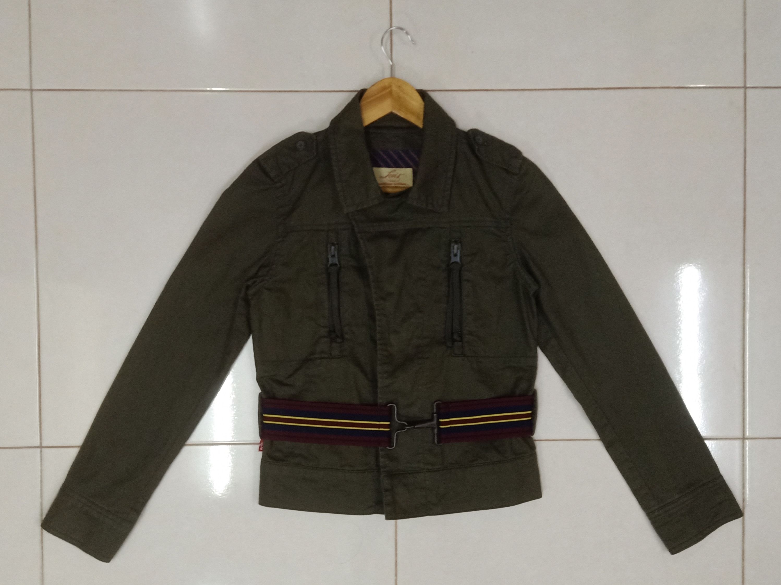 Levi's LEVI'S Positively Superior Green Military S Crop Jacket Size S / US 4 / IT 40 - 4 Thumbnail