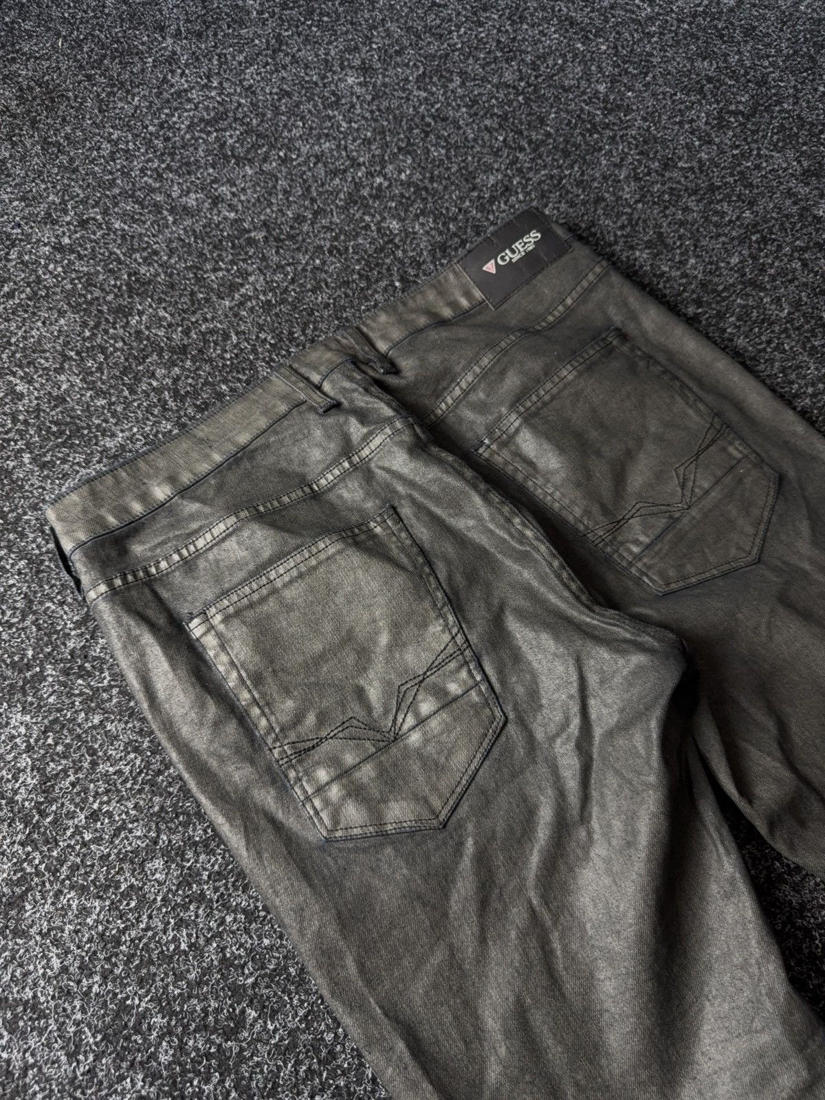Guess Avant Garde Guess Y2K Opium Emo Punk Rock Waxed style pants Size US 34 / EU 50 - 16 Thumbnail