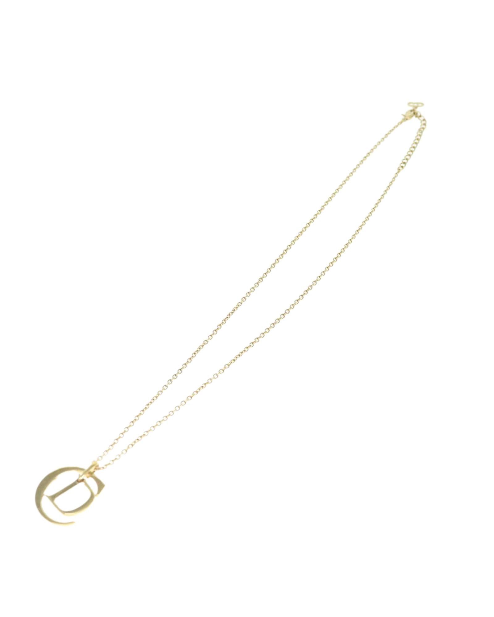 image of Dior Luxury Gold Metal Necklace With Timeless Design - Ab Condition, Women's