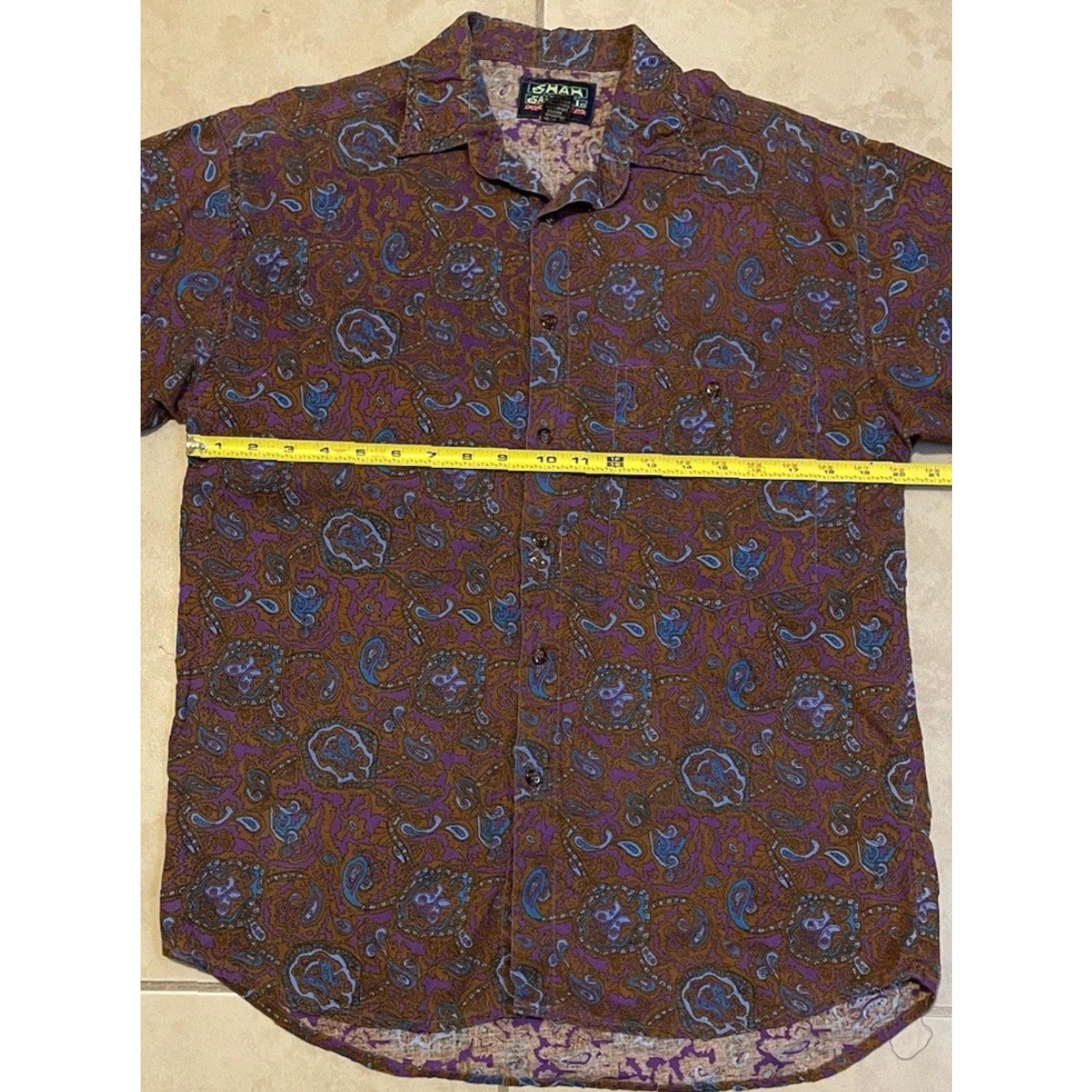 Vintage VINTAGE 90s Paisley Abstract Art Button Up Shirt S Grunge Vaporwave Surf Skate AOP Mens Purple Short Sleeve Size US S / EU 44-46 / 1 - 4 Thumbnail