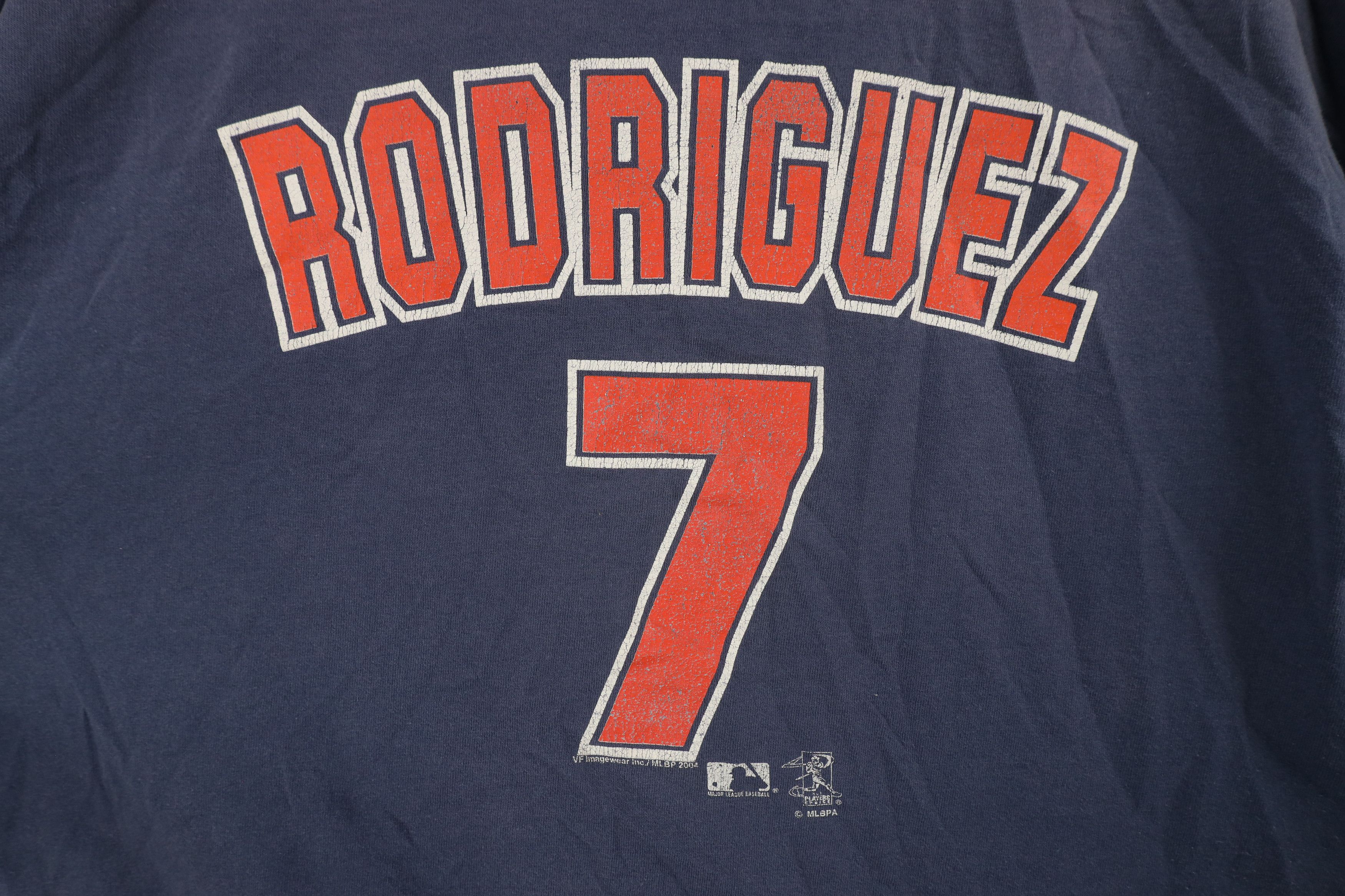 Vintage Vintage Y2K 2004 Pudge Rodriguez Detroit Tigers T-Shirt Blue Size US XL / EU 56 / 4 - 10 Thumbnail