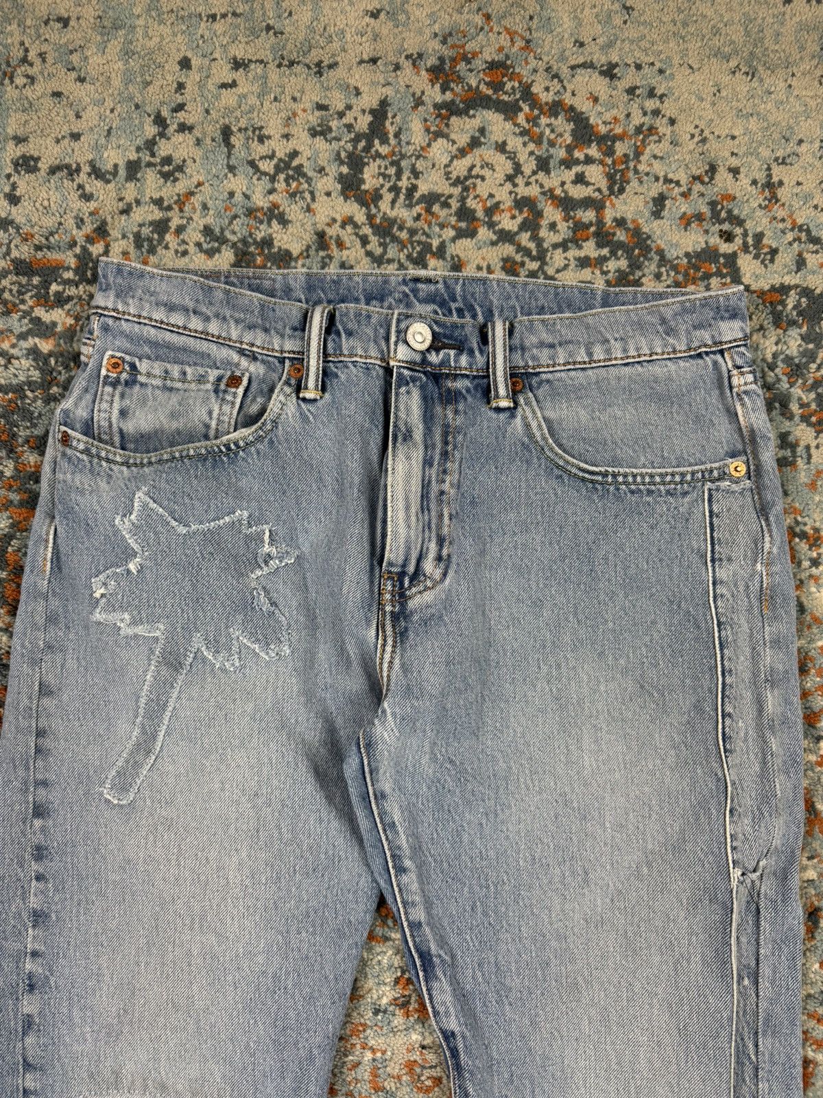Levi's Vintage y2k Levis custom patchwork denim palm tree slim fit Size US 32 / EU 48 - 7 Thumbnail