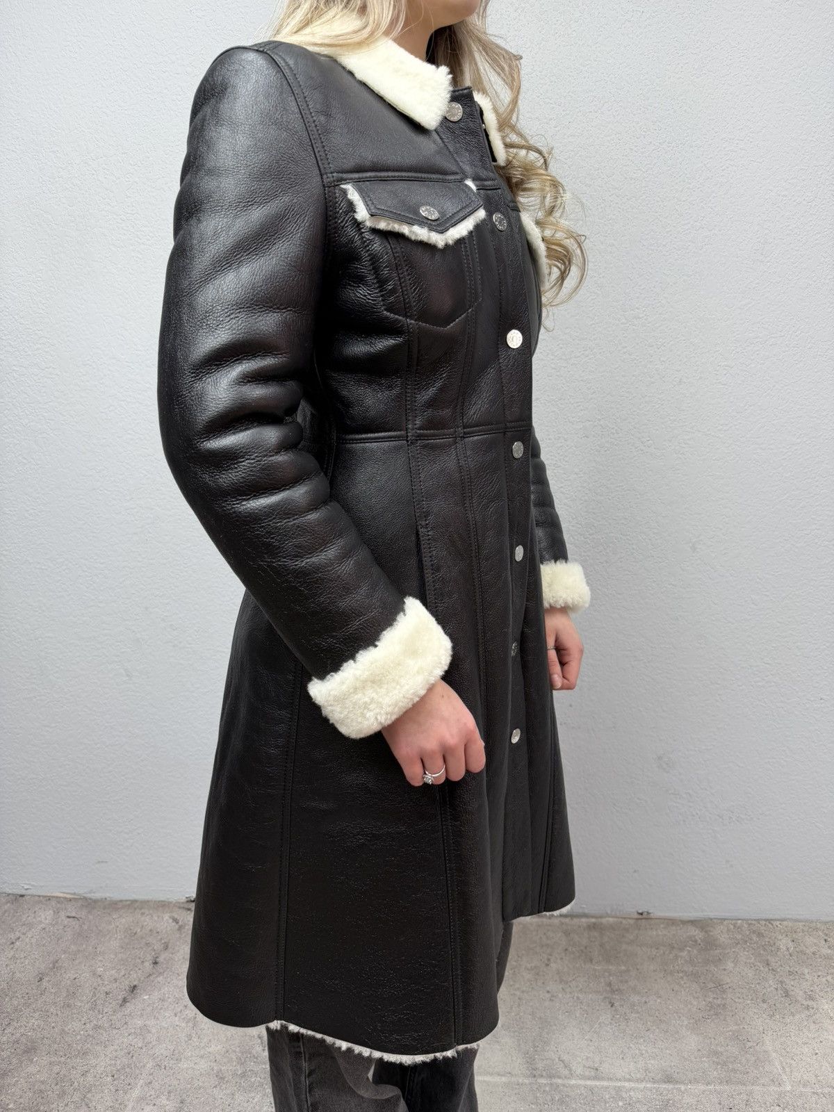 Acne Studios Acne Studios Luana Lamb Leather Shearling Coat Winter 2015 Size S / US 4 / IT 40 - 2 Thumbnail