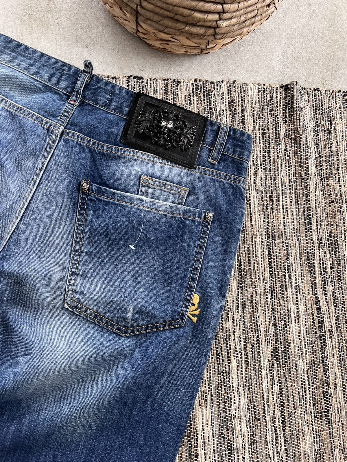 Philipp Plein New Philipp Plein Jeans Heavy Metal Logo Y2K Distressed Size US 36 / EU 52 - 14 Thumbnail