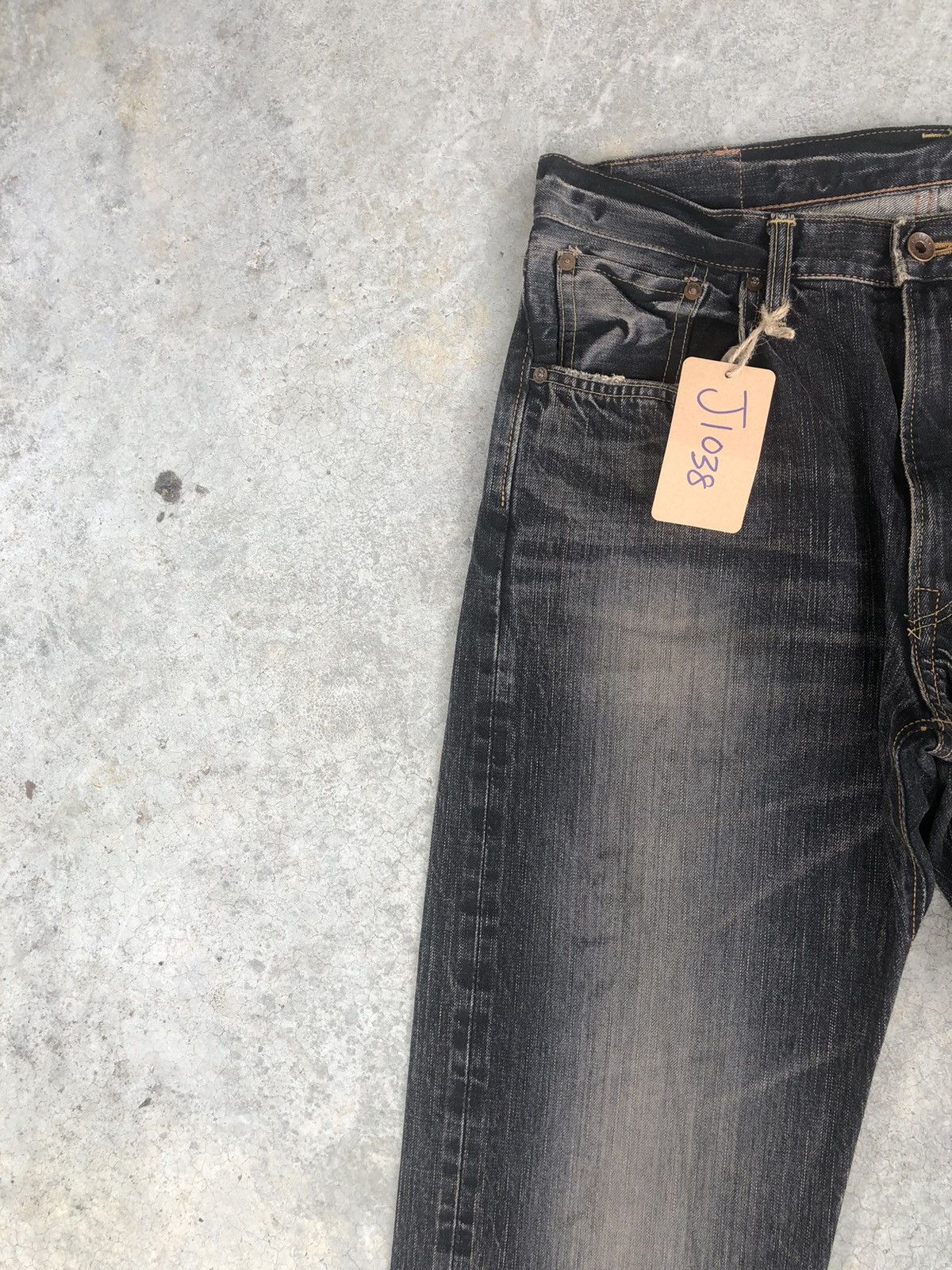 Edwin Japanese Edwin 505ZX Selvedge Denim Distressed Jeans Mudwash Size US 32 / EU 48 - 5 Thumbnail