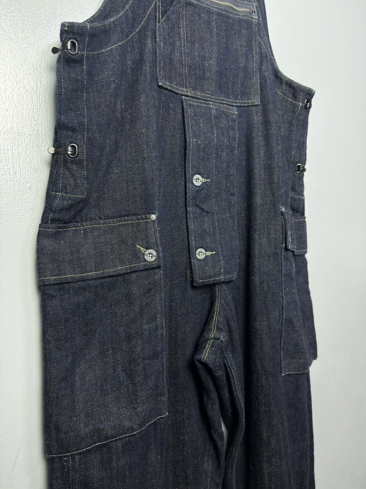 Nigel Cabourn Nigel Cabourn Lybro Naval Dungaree Denim Overall - Size 46 Size US 30 / EU 46 - 8 Thumbnail