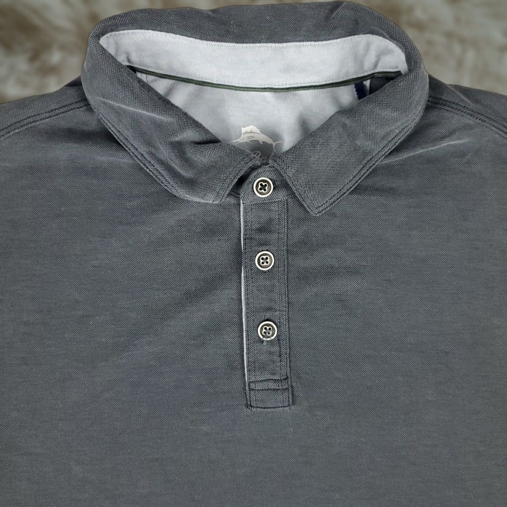Tommy Bahama Tommy Bahama Polo Shirt Mens XL Gray Casual Short Sleeve Polo Shirt XL Mens Gray Size US XL / EU 56 / 4 - 1 Thumbnail