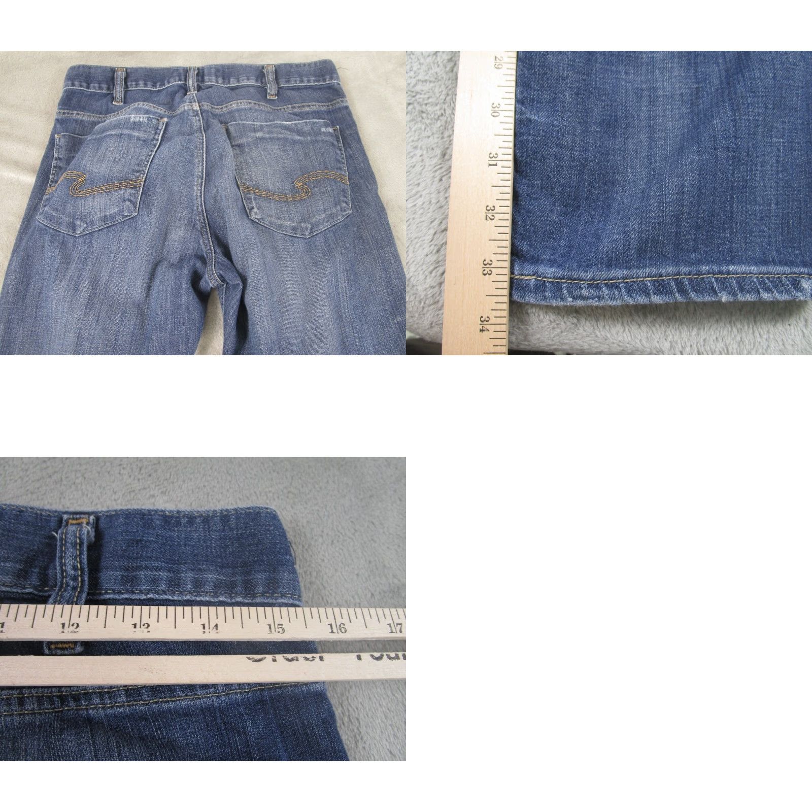 Silver Jeans Co. VINTAGE Silver Jeans Mens Straight Jeans 31x34 Size US 31 - 8 Thumbnail