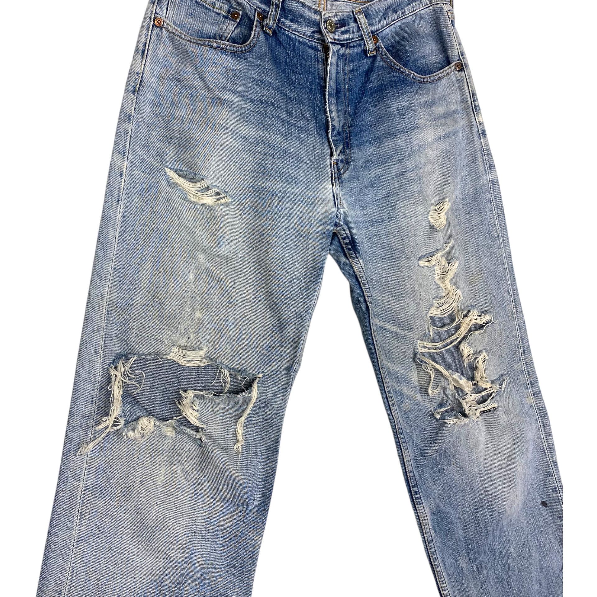 Levi's 💥VTG LEVIS 533 DESTROYED DENIM JEANS Size US 33 - 5 Thumbnail