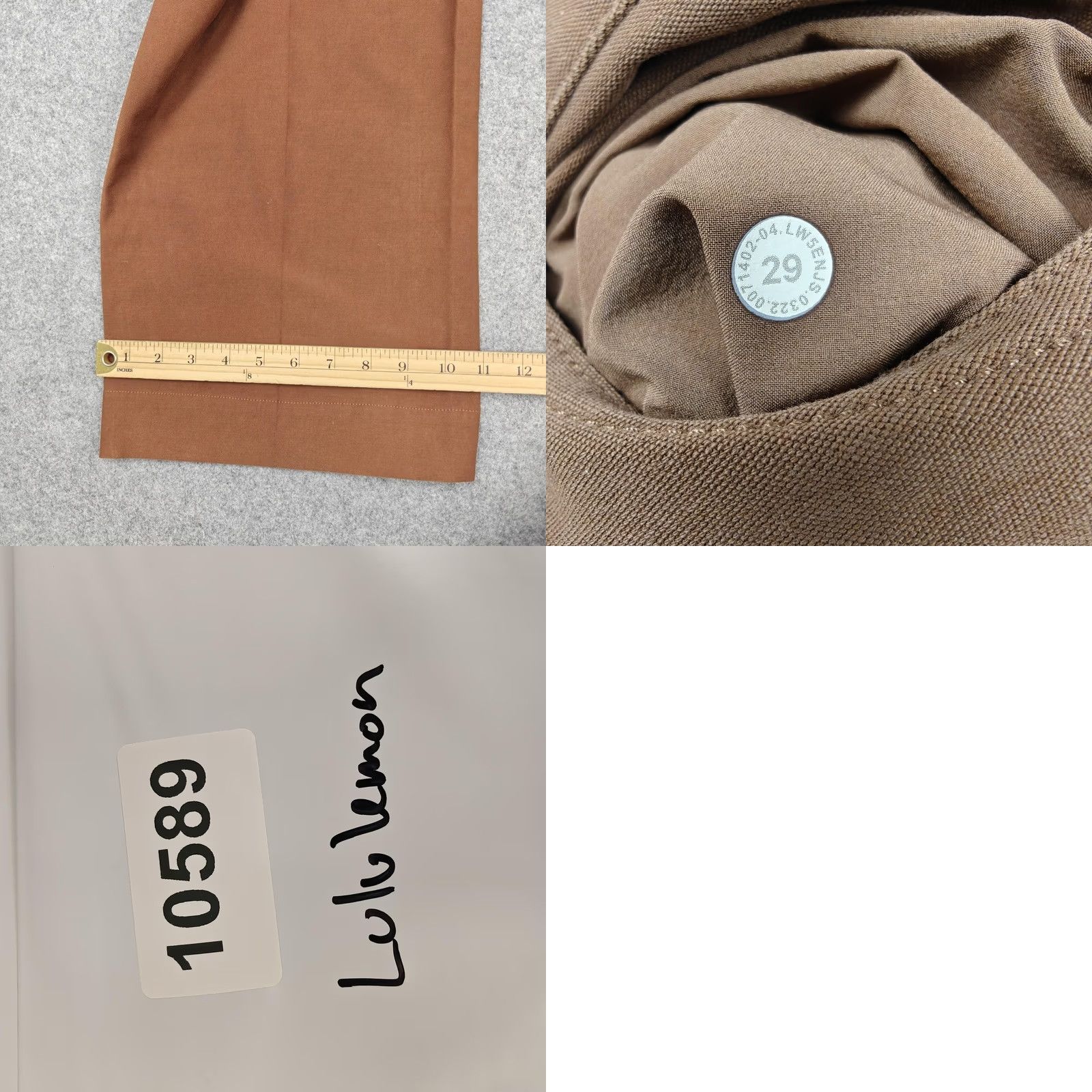 Lululemon Lululemon Pants Womens 29 Brown Relaxed Fit Canvas Wide Leg Chino 5 Pocket Size 29" - 8 Thumbnail