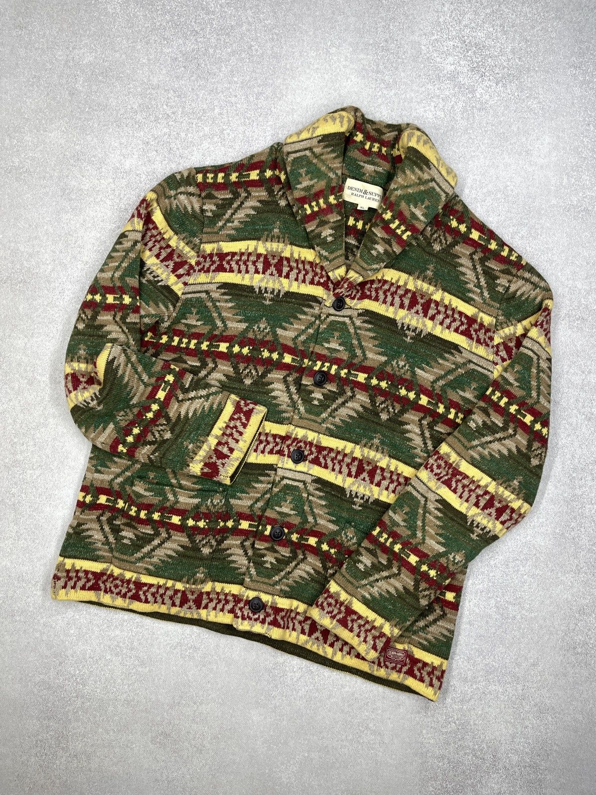 Rare Ralph Lauren Denim & Supply Cardigan Knit Aztec Navajo