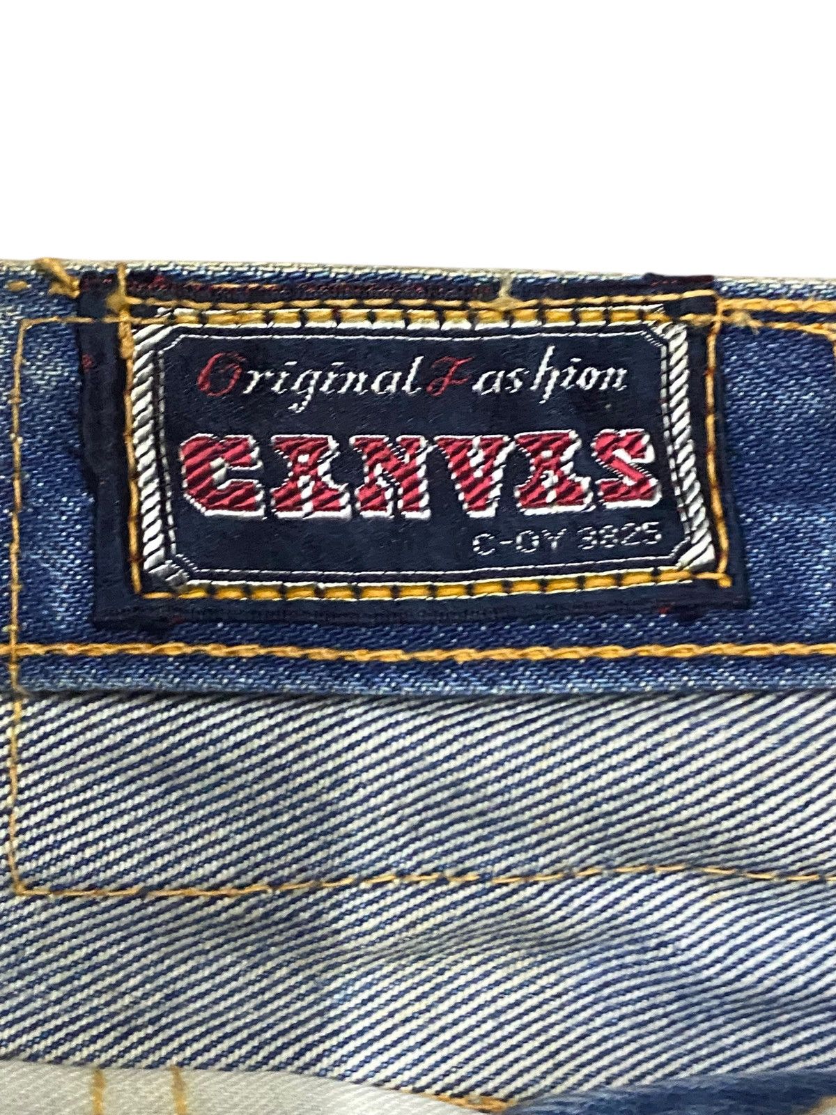 Vision Streetwear Vintage Japanese Brand Canvas Mud Wash Distressed Loose Jean Size US 31 - 8 Thumbnail